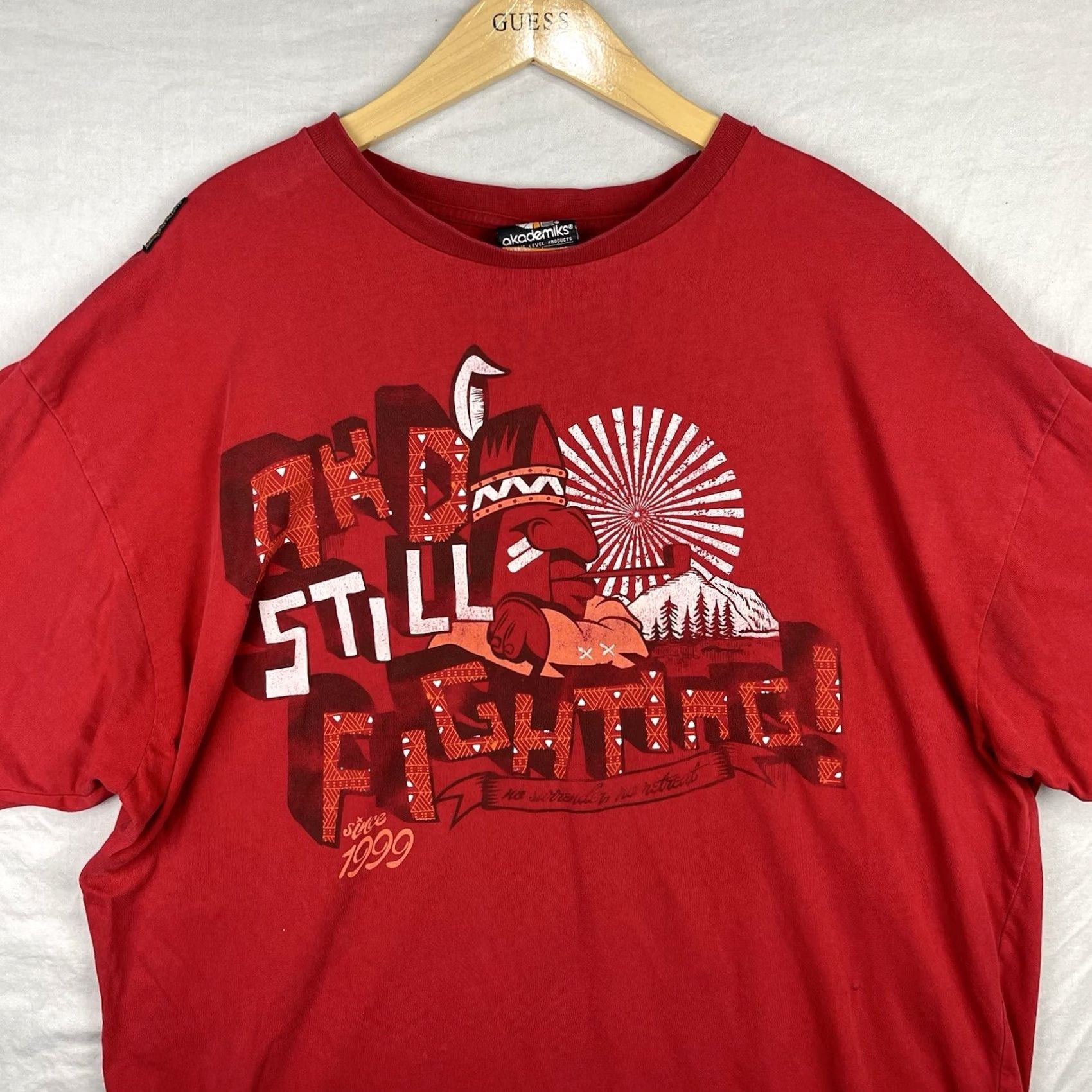 Akademiks VINTAGE Akademiks Shirt Men XL Still Fighting Hip Hop Streetwear Red Shirt Size US XL / EU 56 / 4 - 2 Thumbnail