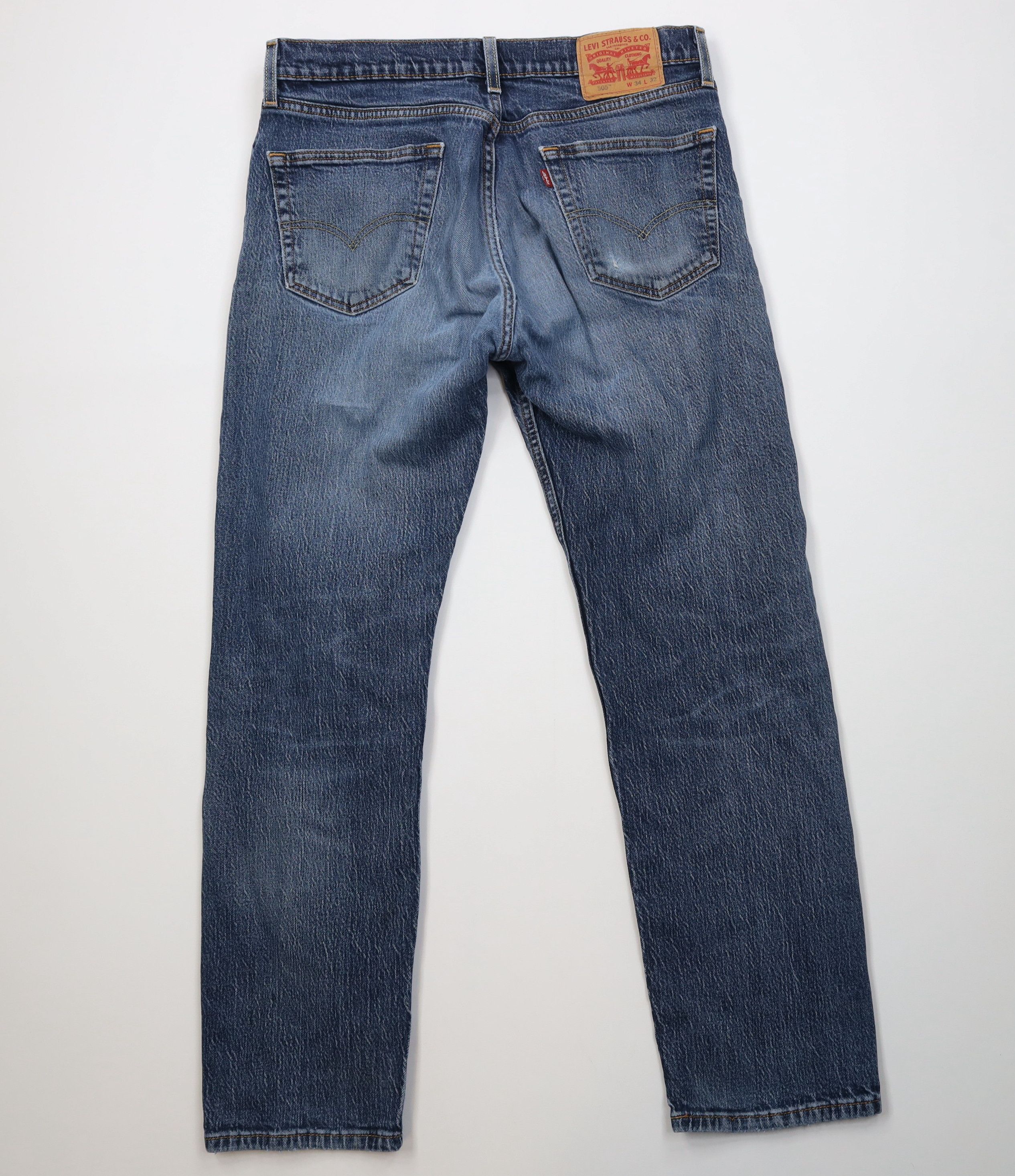 Levi's Vintage Y2K Levis 505 Regular Straight Leg Denim Jeans Size US 34 / EU 50 - 11 Thumbnail