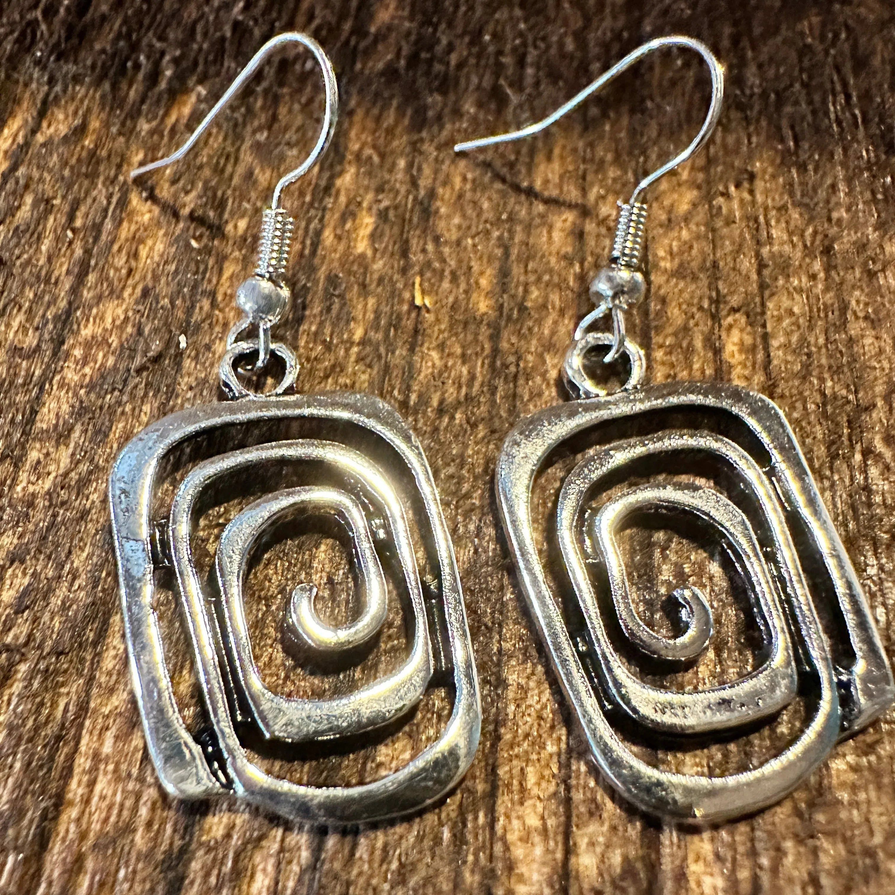 Other Boho Hippie Western Delicate Silver Drop Wire Earrings, Gift Size ONE SIZE - 4 Thumbnail