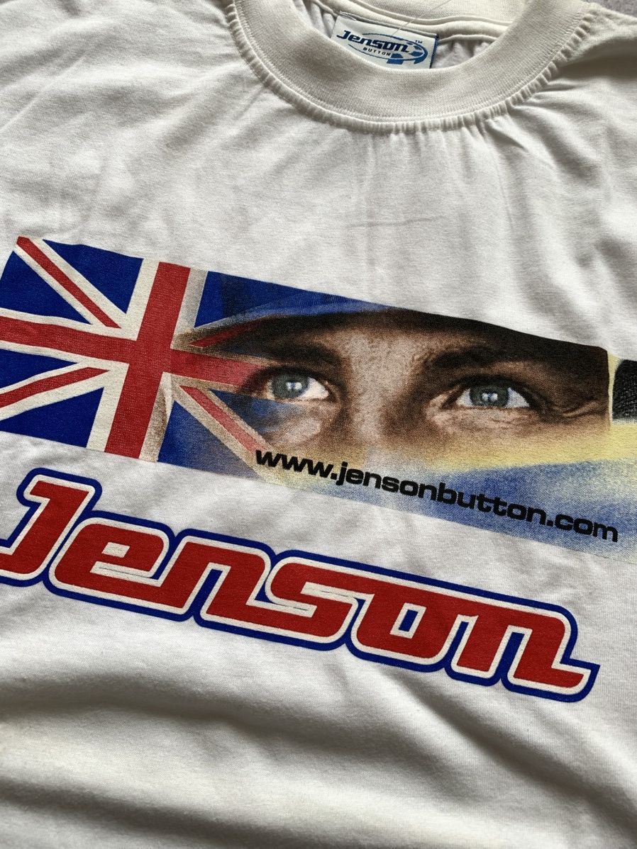Vintage 🔥VINTAGE JENSON BUTTON FORMULA 1 00’s RACING PROMO T-SHIRT Size US M / EU 48-50 / 2 - 4 Thumbnail