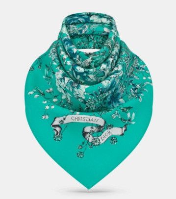 Dior o1w1db11024 Size: OS / D-Floral 90 Square Scarf Size ONE SIZE - 3 Thumbnail