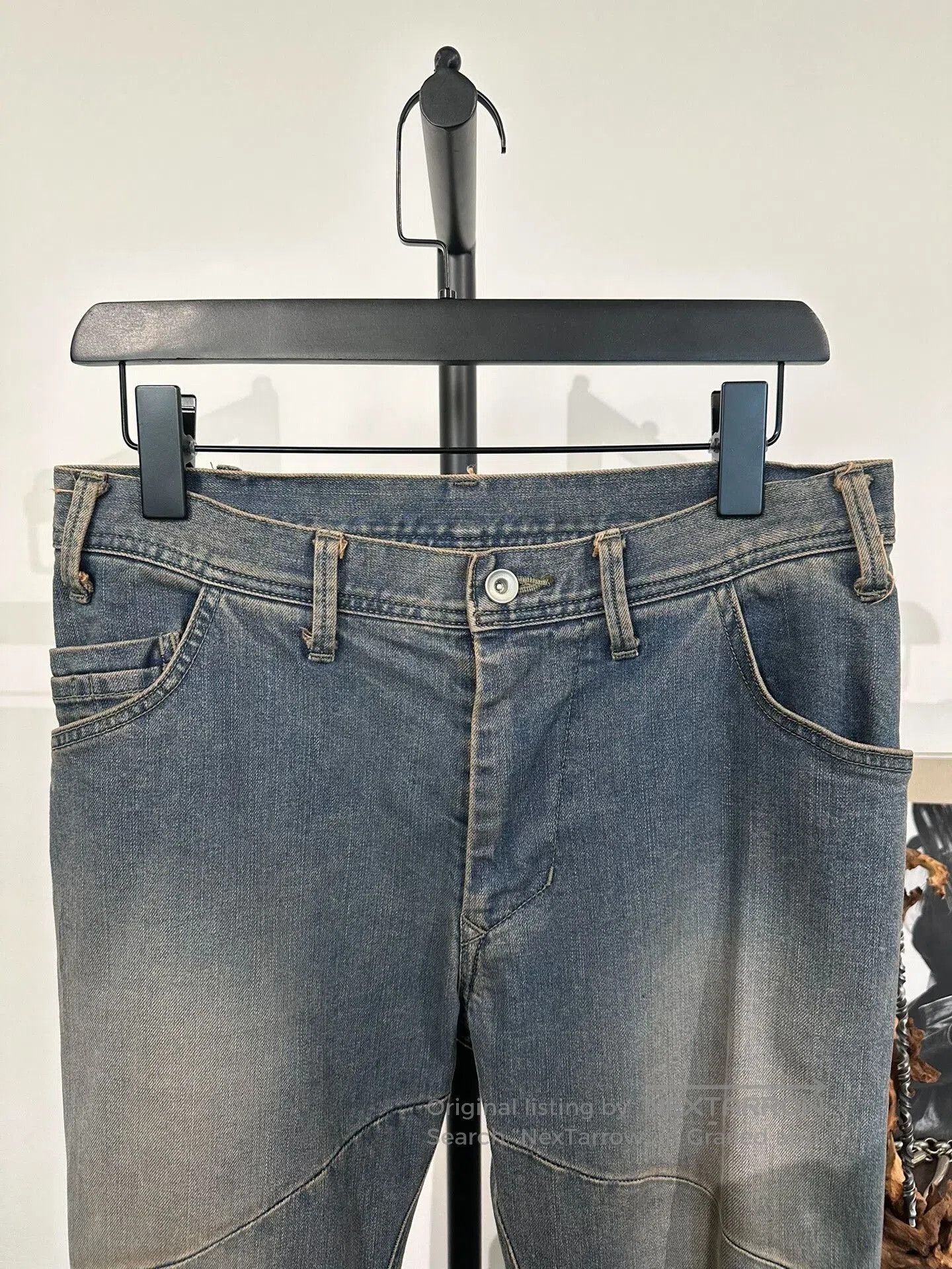 Julius Julius_7 Double Knee Distressed Washed Jeans. Size US 34 / EU 50 - 8 Thumbnail