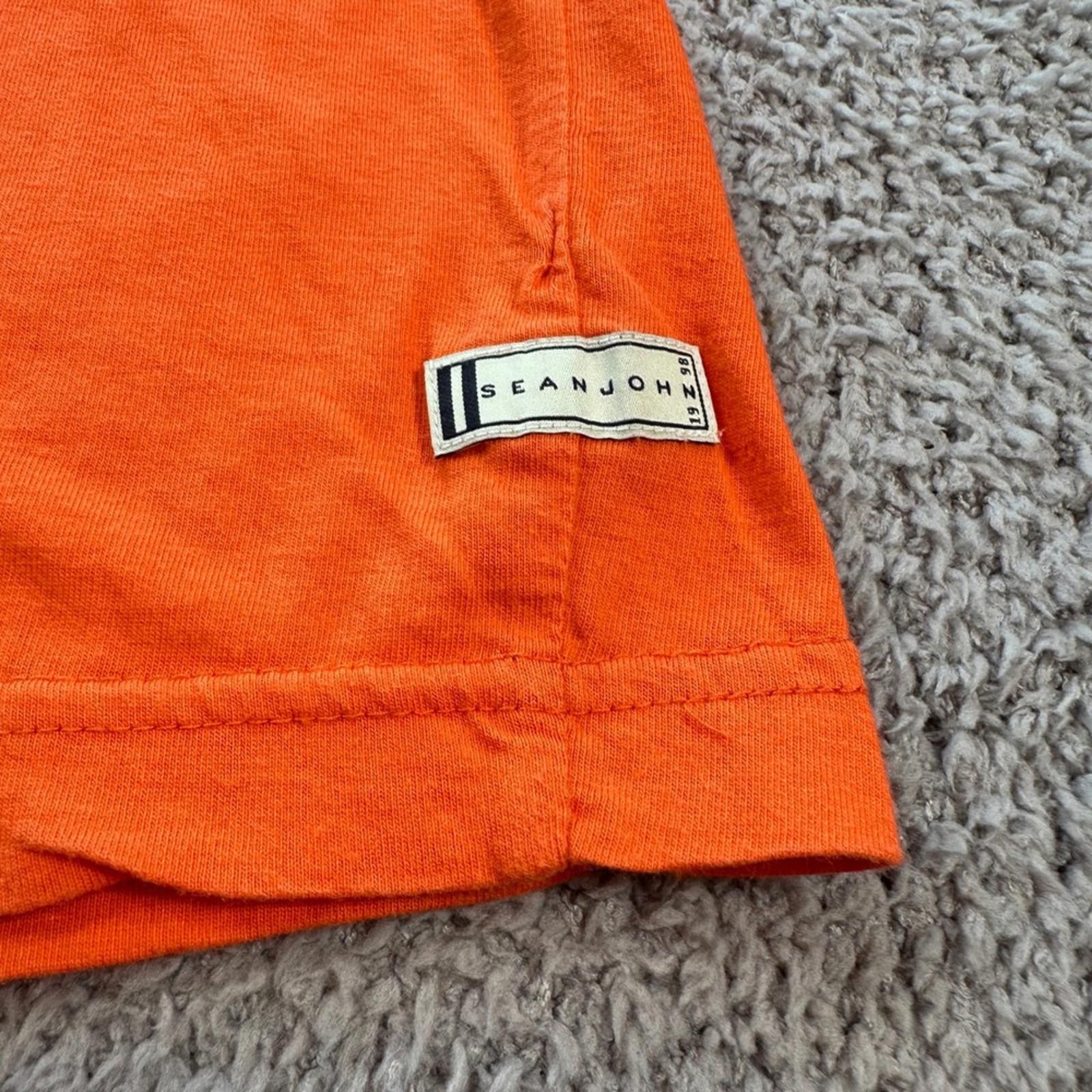 Sean John Sean John Y2K Mens 2XL Orange Gold Foil T-Shirt Short Sleeve Size US XXL / EU 58 / 5 - 4 Thumbnail