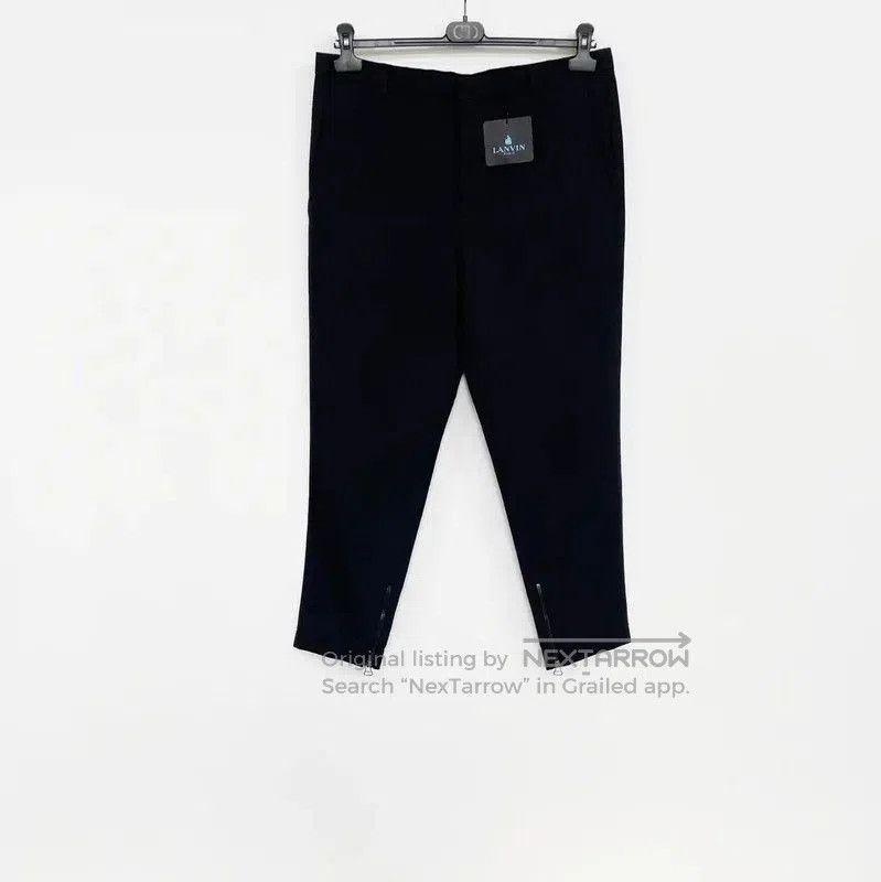 Lanvin Black Cotton Casual Pants for Men .