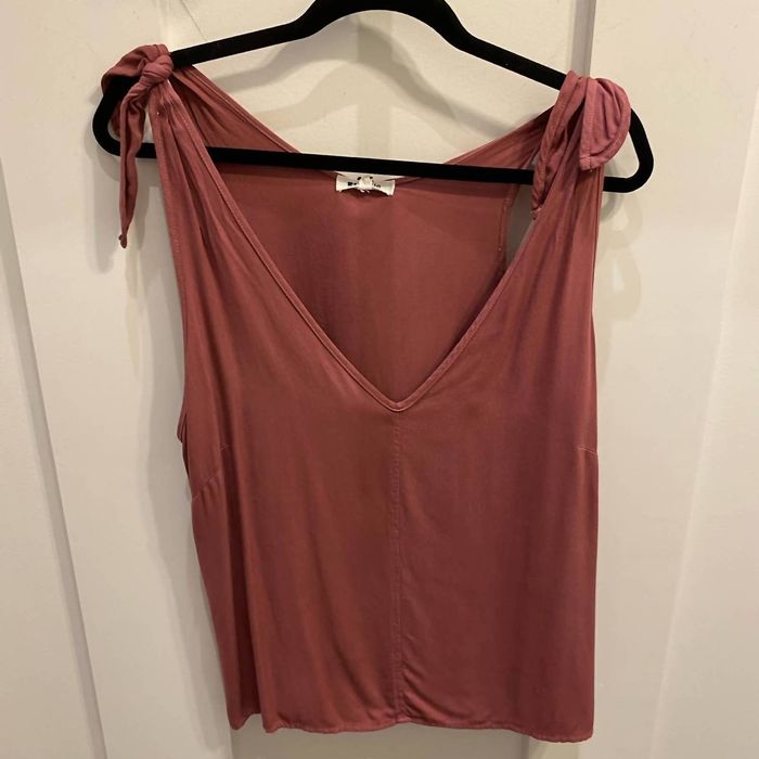 Designer LAMADE Tank With Shoulder Tie In Deep Rose | Grailed