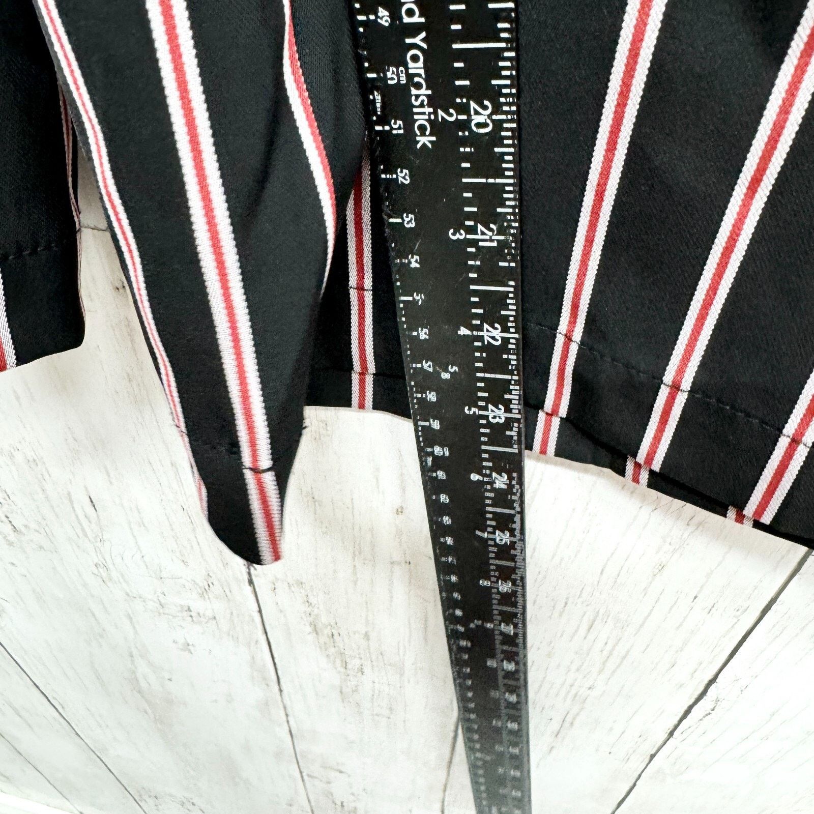Other Max Studio Pants Size Large Black Stripe Pull On Wide Leg Size 30" / US 8 / IT 44 - 4 Thumbnail