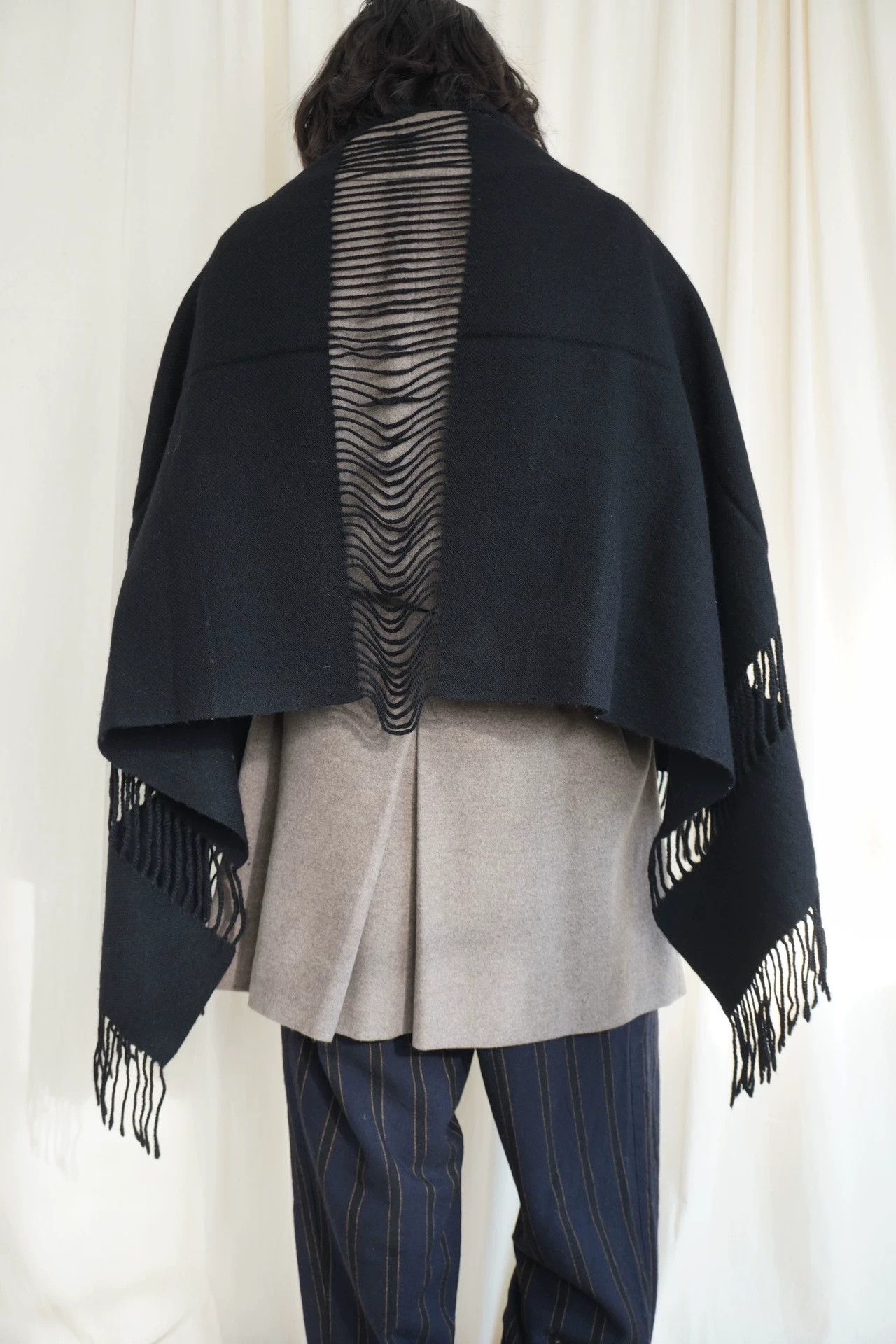 Y's Y's by Yohji Yamamoto 1990s Cutout Wool Scarf/Shawl Size ONE SIZE - 5 Thumbnail