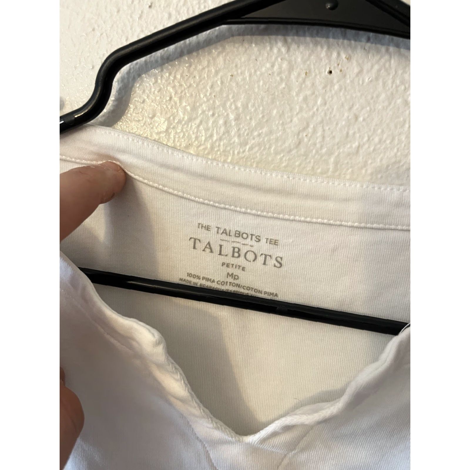Talbots Talbots T-Shirt Womens PM White Solid Short Sleeve Cotton Round Neck Shirt White Talbots PM Women T-Shirt Cotton Classic Basic Tee Size M / US 6-8 / IT 42-44 - 2 Thumbnail