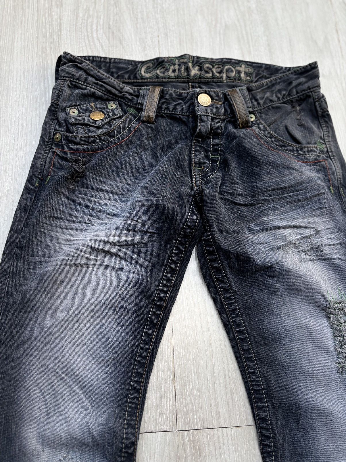 Japanese Brand C17 laceup flare jeans Size US 28 / EU 44 - 2 Thumbnail