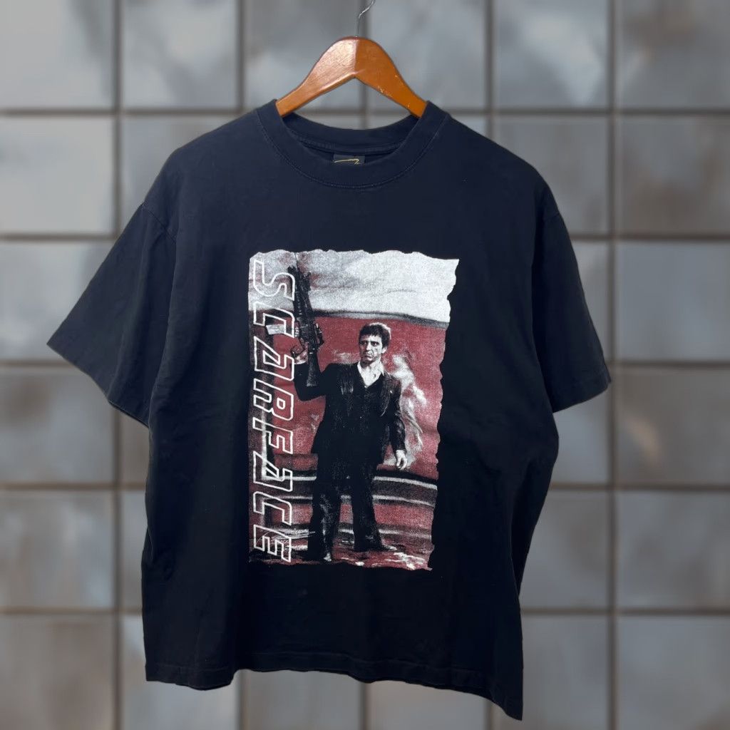 Vintage VINTAGE 90s Scarface Tony Montana T Shirt XL Size US XL / EU 56 / 4 - 1 Thumbnail