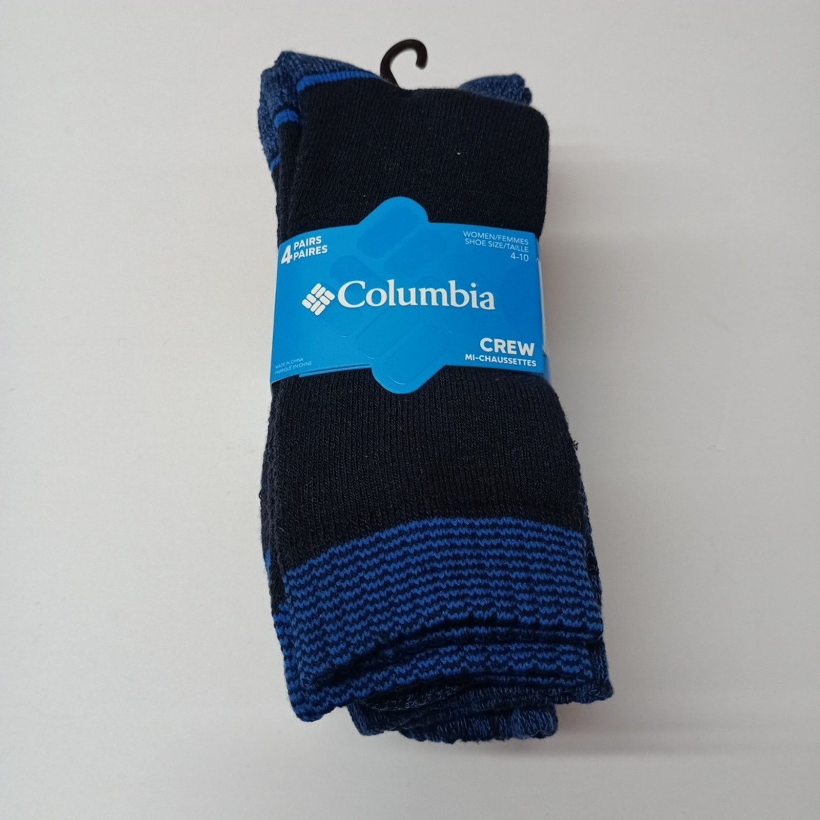 Columbia Columbia Women's (4 PK) Crew Socks Fits 4-10 Blue Black Size ONE SIZE - 1 Thumbnail