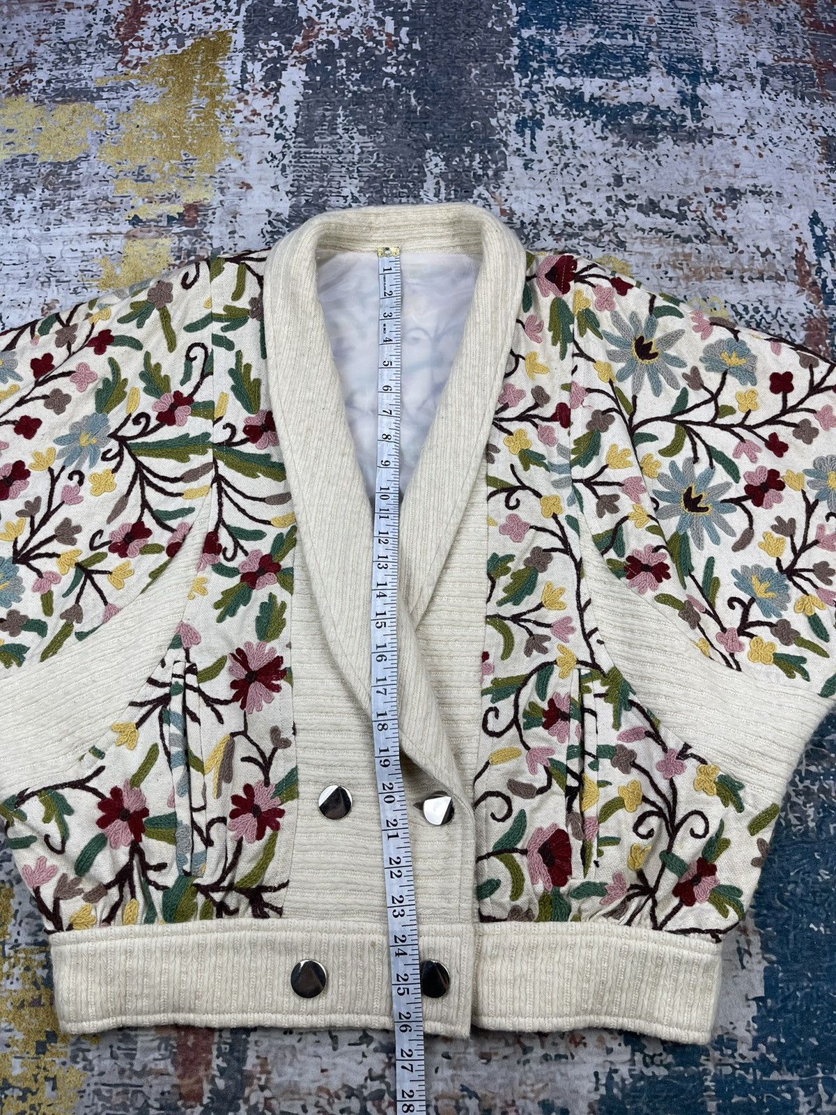 Japanese Brand Vintage Romina Embroidery Floral Tapestry Jackets Size M / US 6-8 / IT 42-44 - 13 Thumbnail