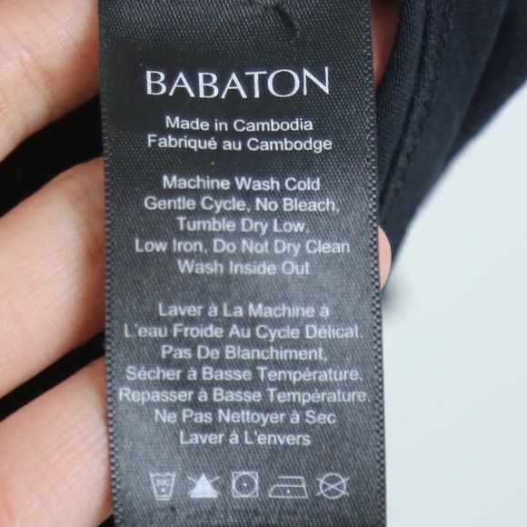 Aritzia Aritzia Babaton Cotton Modal Scoop Neck Black Tank Top Size M / US 6-8 / IT 42-44 - 4 Thumbnail