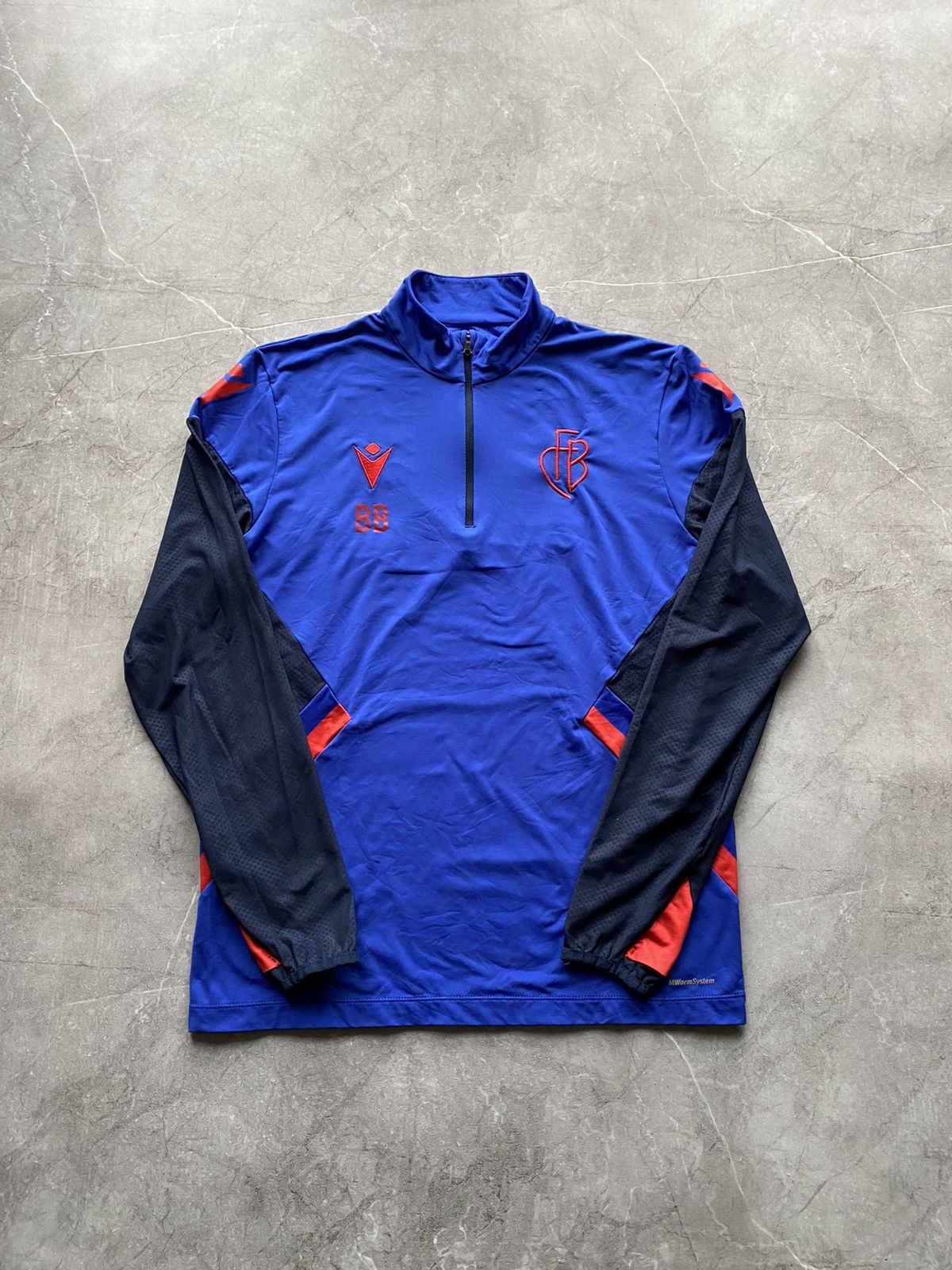 Macron Macron FC Basel Training Top Soccer Football Jacket 1/3 Zip Size US M / EU 48-50 / 2 - 2 Thumbnail