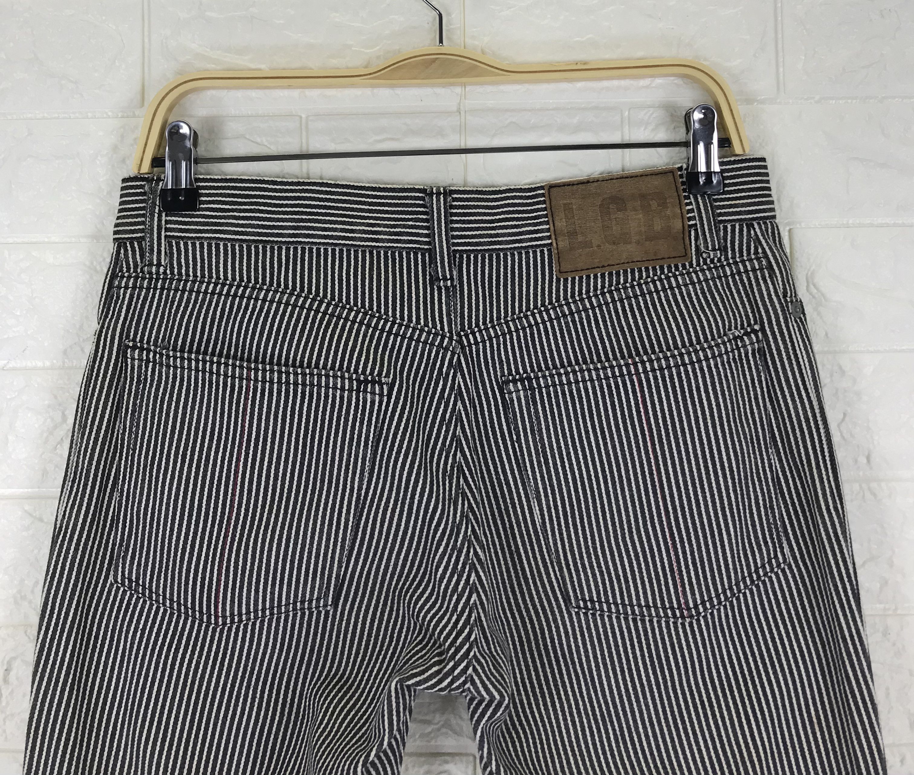 Le Grande Bleu (L.G.B.) Le Grande Bleu (L.G.B.) Hickory Striped Flare Jeans Size US 29 - 6 Thumbnail