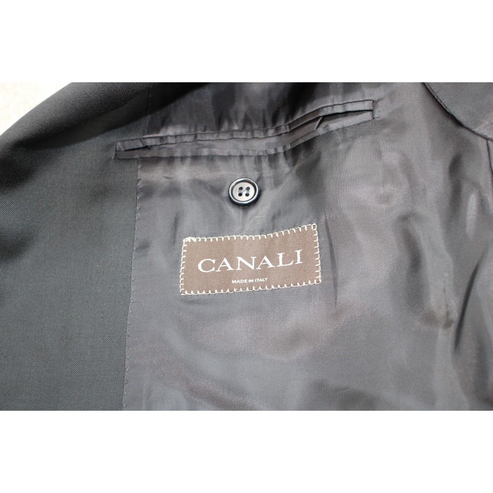 Canali Canali Blazer Mens IT56R / US 46R Black 100% Wool Size 46R - 3 Thumbnail