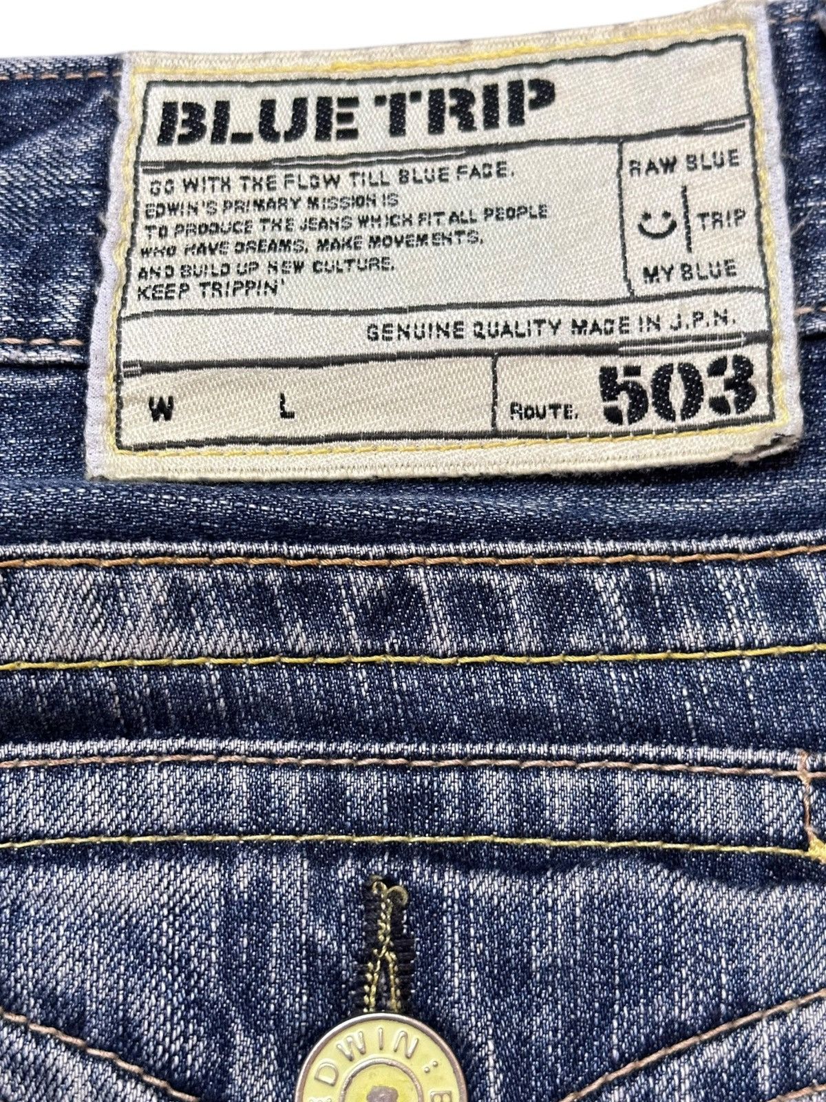 Edwin Vintage Edwin 503 Bluetrip Flare Bootcut Whiskers Denim Size US 29 - 9 Thumbnail
