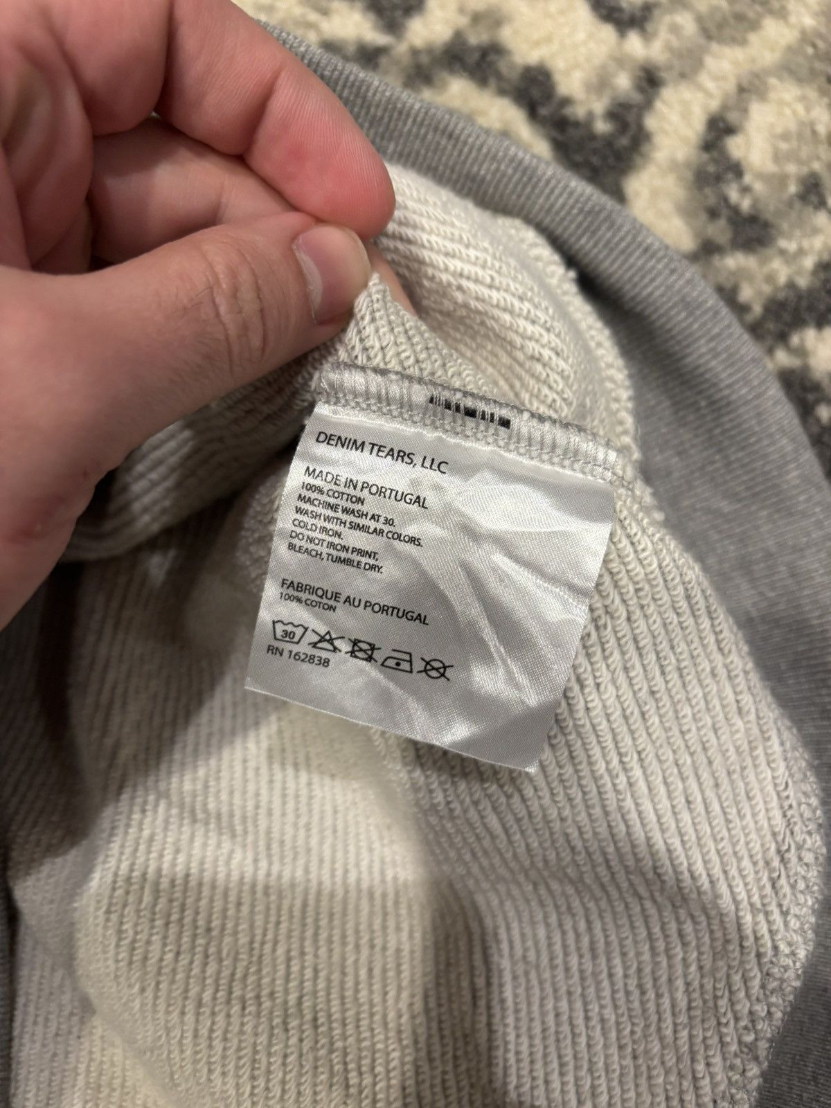 DENIM TEARS Denim Tears Grey Cottonwreath Hoodie Size US XL / EU 56 / 4 - 5 Thumbnail