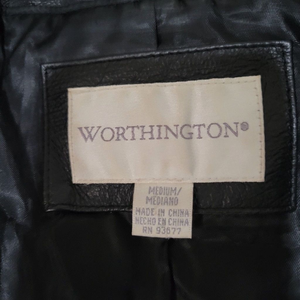 Worthington Worthington Genuine Leather Full-Zip Women's Jacket. Medium Size M / US 6-8 / IT 42-44 - 10 Thumbnail
