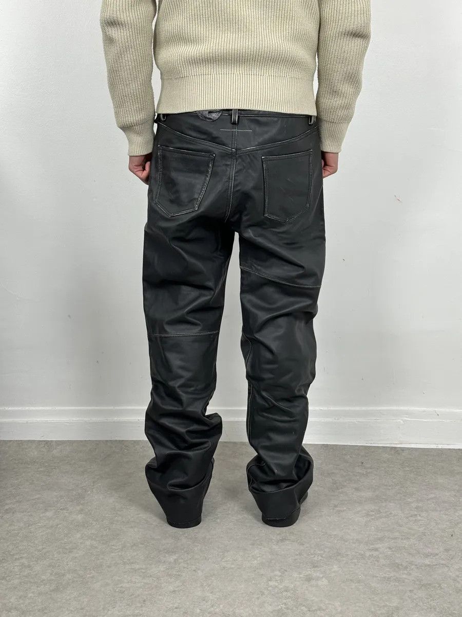 Maison Margiela AW2023 Maison Margiela Black Leather Biker Pants Size US 32 / EU 48 - 4 Thumbnail