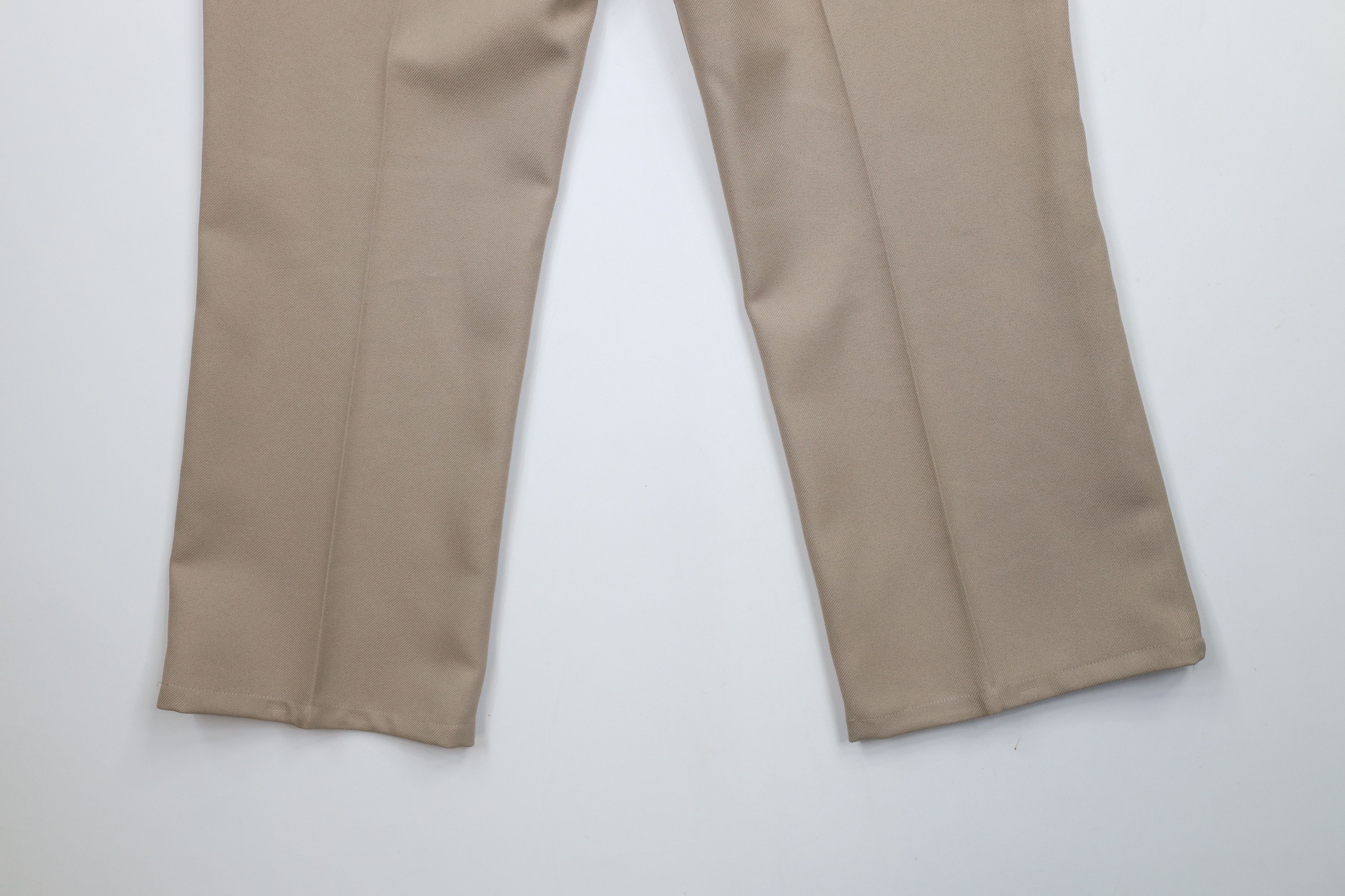Vintage × Wrangler Vintage 90s Wrangler Knit Flared Wide Leg Chino Pants Tan Size US 42 / EU 58 - 13 Thumbnail