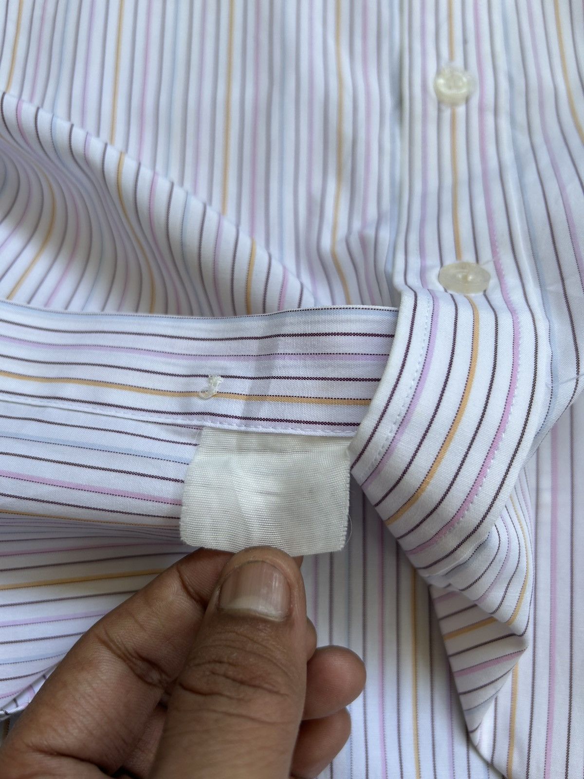 Balenciaga Vintage Balenciaga Stripe Short Sleeve Button up Shirt Size US L / EU 52-54 / 3 - 6 Thumbnail