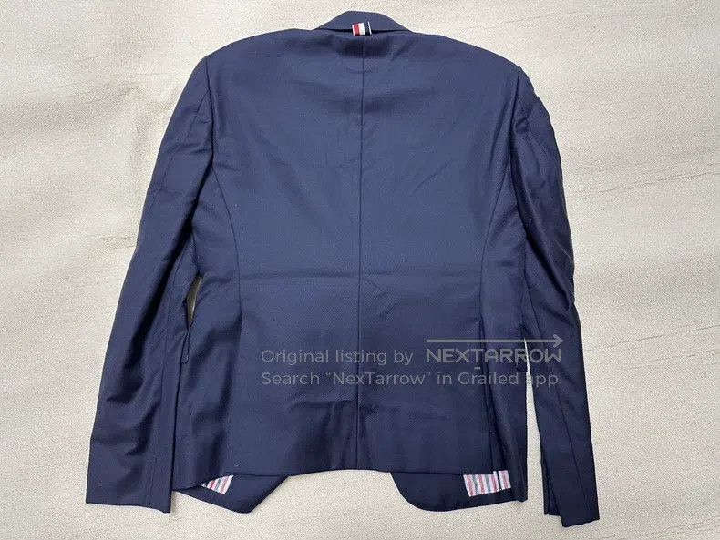 Thom Browne Thom Browne Dark Blue Gold Button Suit Jacket Size US XS / EU 42 / 0 - 2 Thumbnail