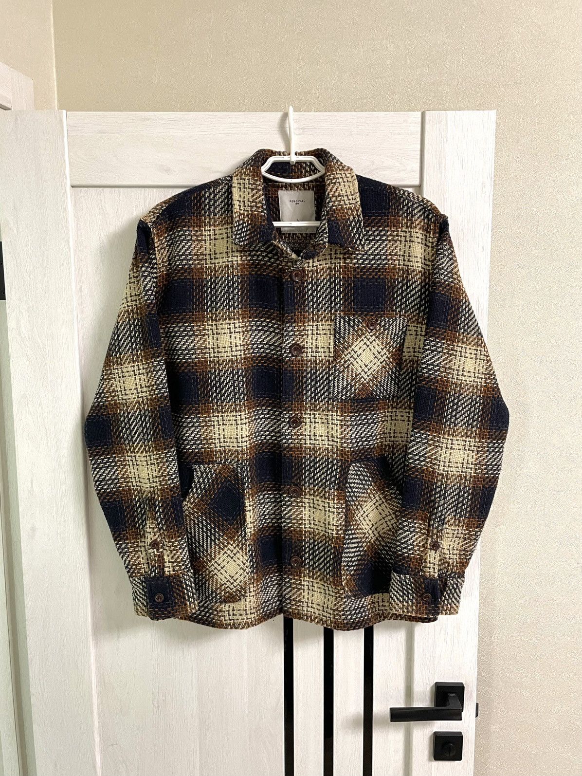 Percival Percival Sheridan Check Plaid Overshirt Jacket Coat Size US L / EU 52-54 / 3 - 11 Thumbnail