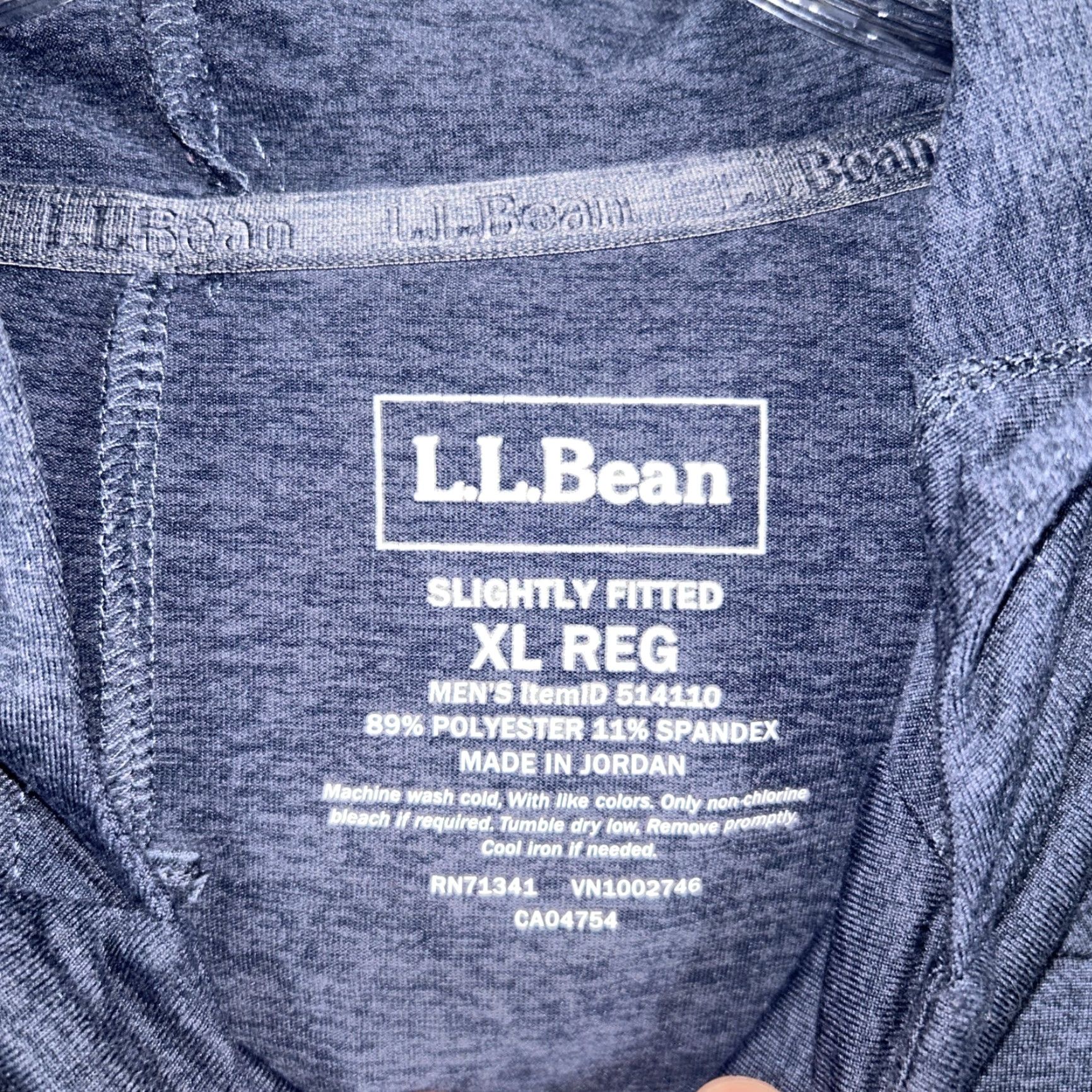 Vintage L.L. Bean Hooded Pullover Shirt XL Men Blue High Neck Sweatshirt Regular Size US XL / EU 56 / 4 - 6 Thumbnail