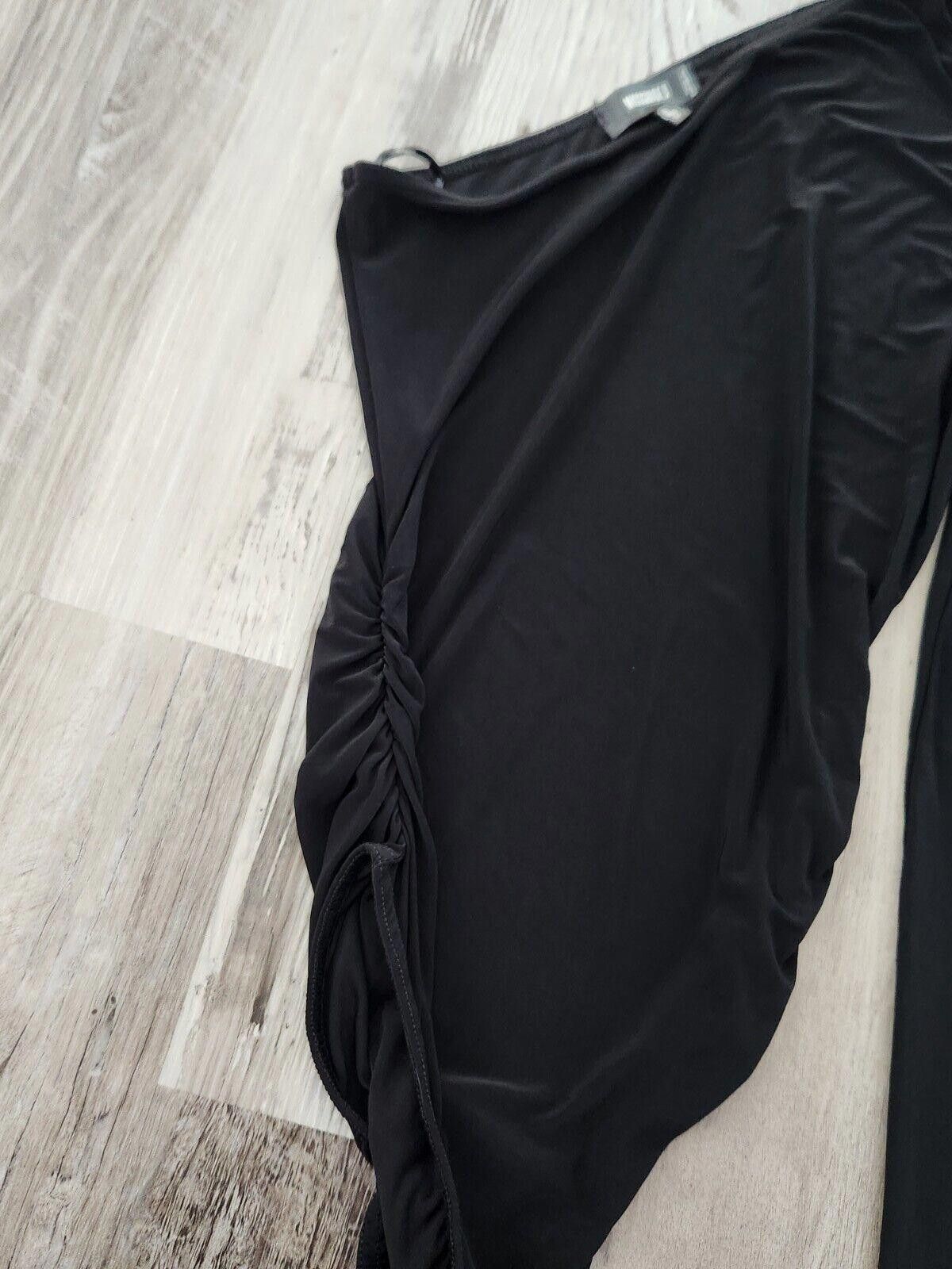 Designer Misguided Bodysuit Size 4 Black One Long Sleeve Sexy Stretch Size S / US 4 / IT 40 - 4 Thumbnail