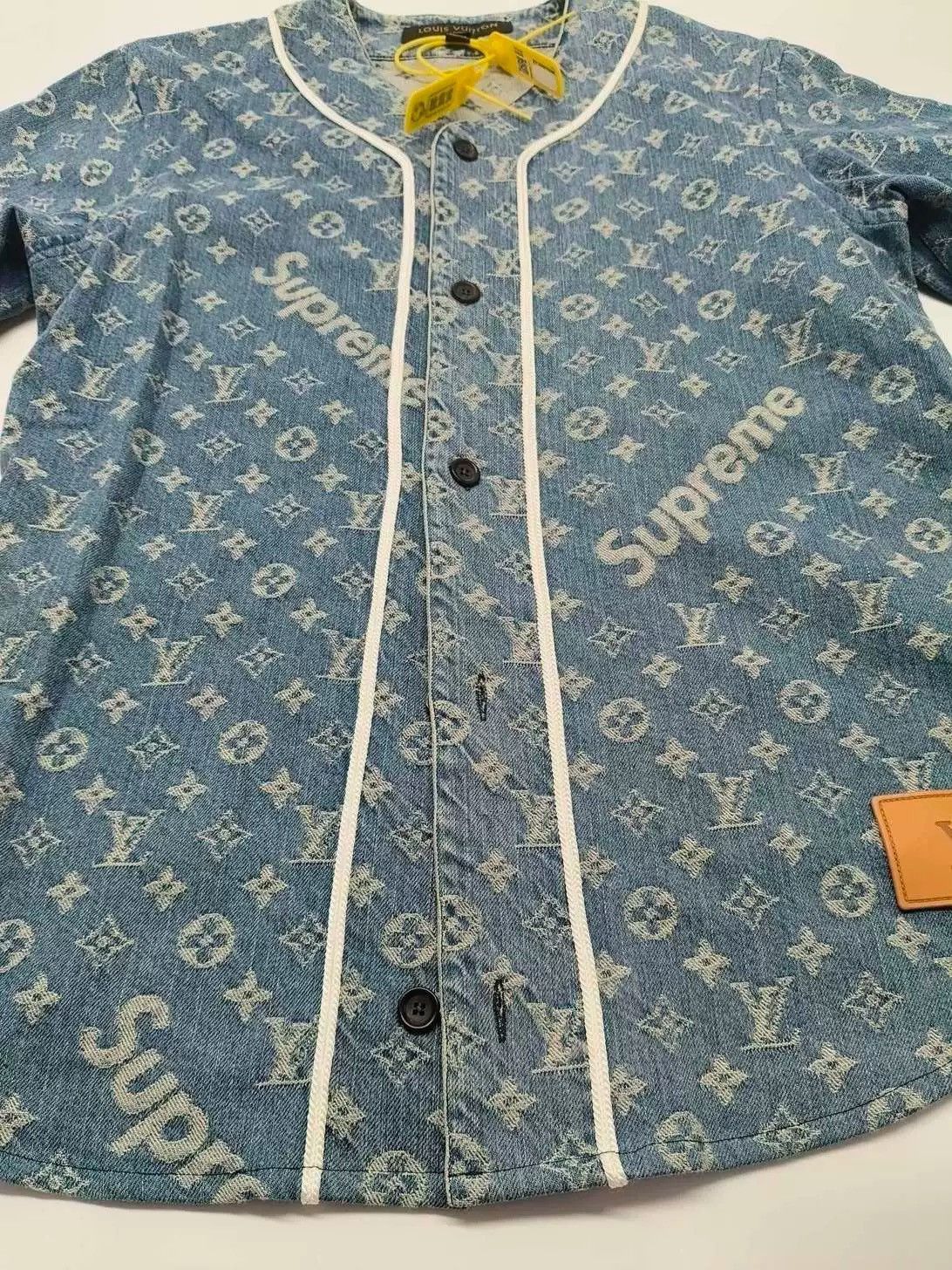 Louis Vuitton Louis Vuitton Supreme Denim Baseball Shirt -2505 Size US XS / EU 42 / 0 - 5 Thumbnail