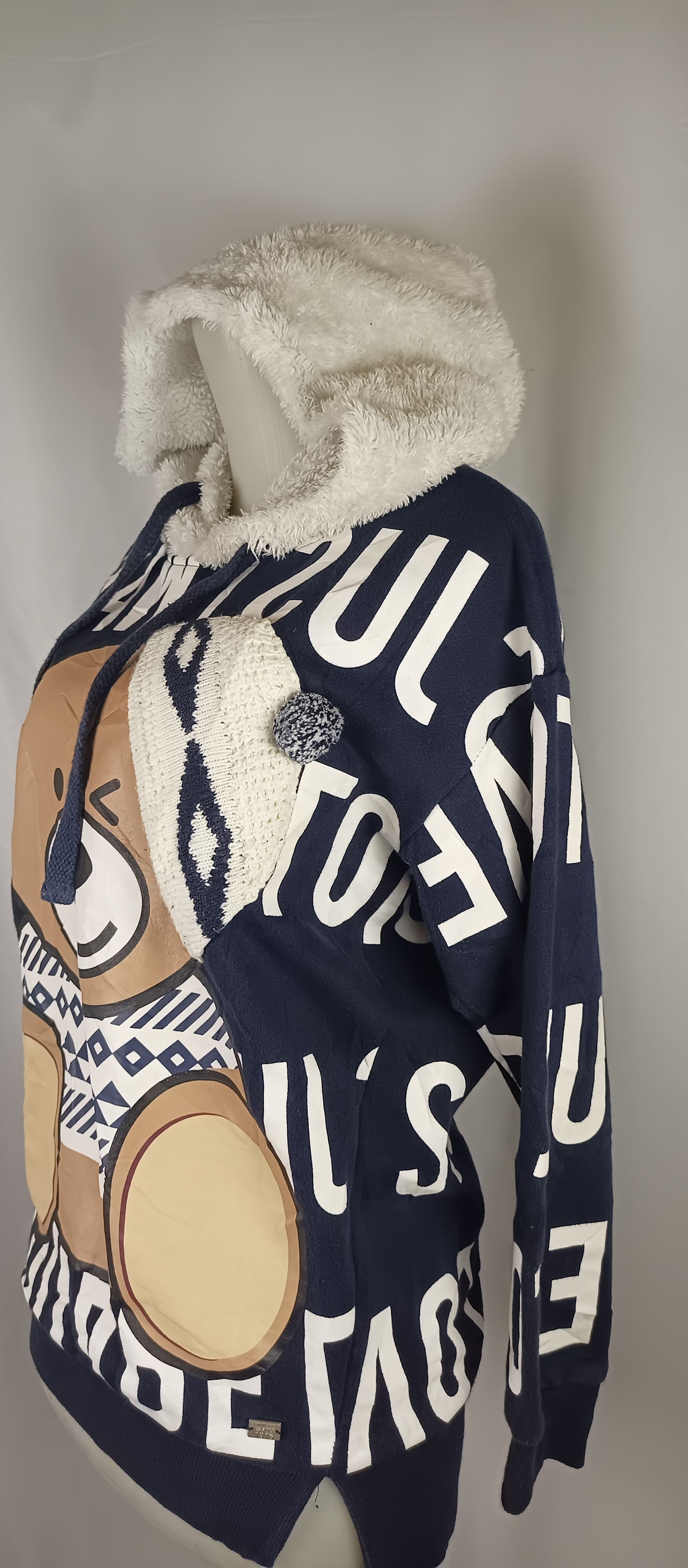 If Six Was Nine × Japanese Brand #Es Style 1916 White Fur Hoodie All Over Print Teddy Bear Size M / US 6-8 / IT 42-44 - 9 Thumbnail