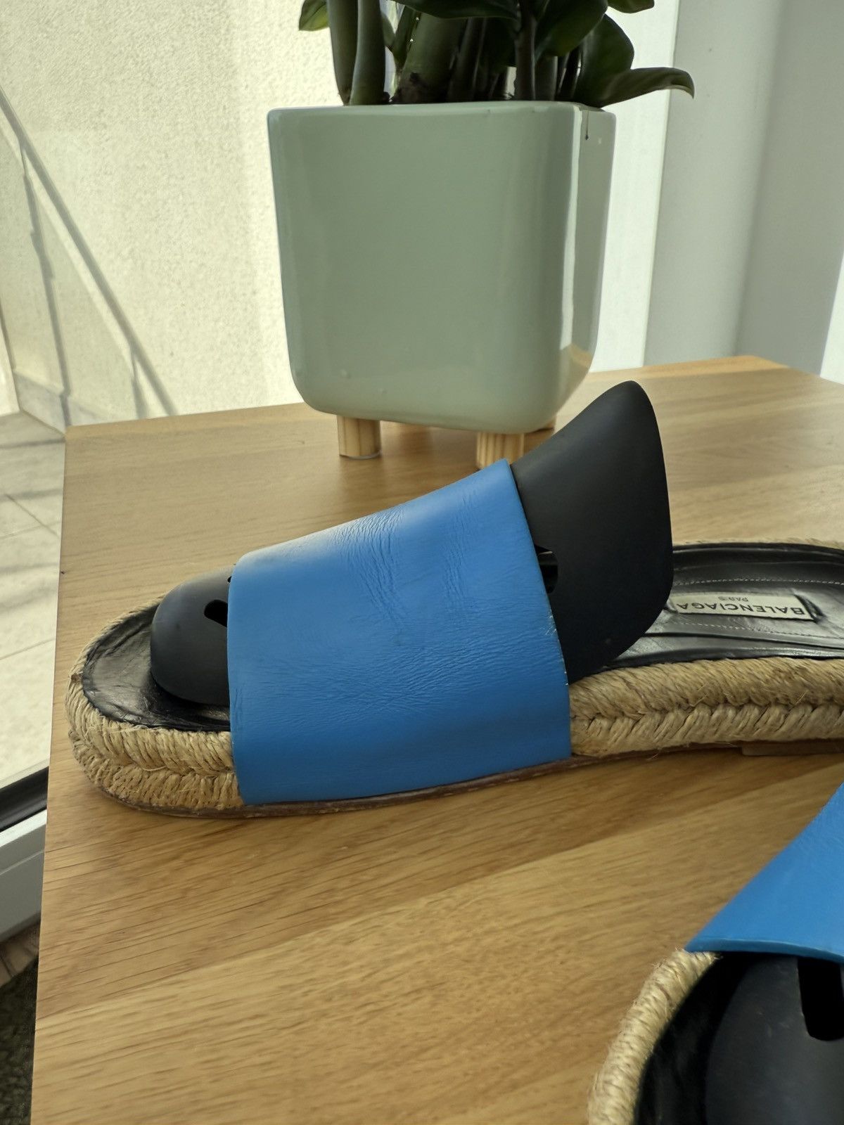 Balenciaga Balenciaga Leather Slide Sandal Size US 5.5 / EU 38 - 7 Thumbnail
