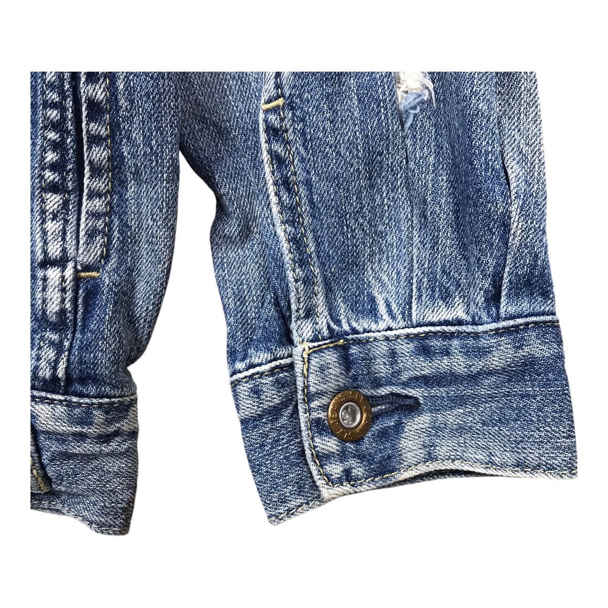 Japanese Brand SLY Women Distressed Denim Jacket SLY Jeans Size ONE SIZE - 5 Thumbnail