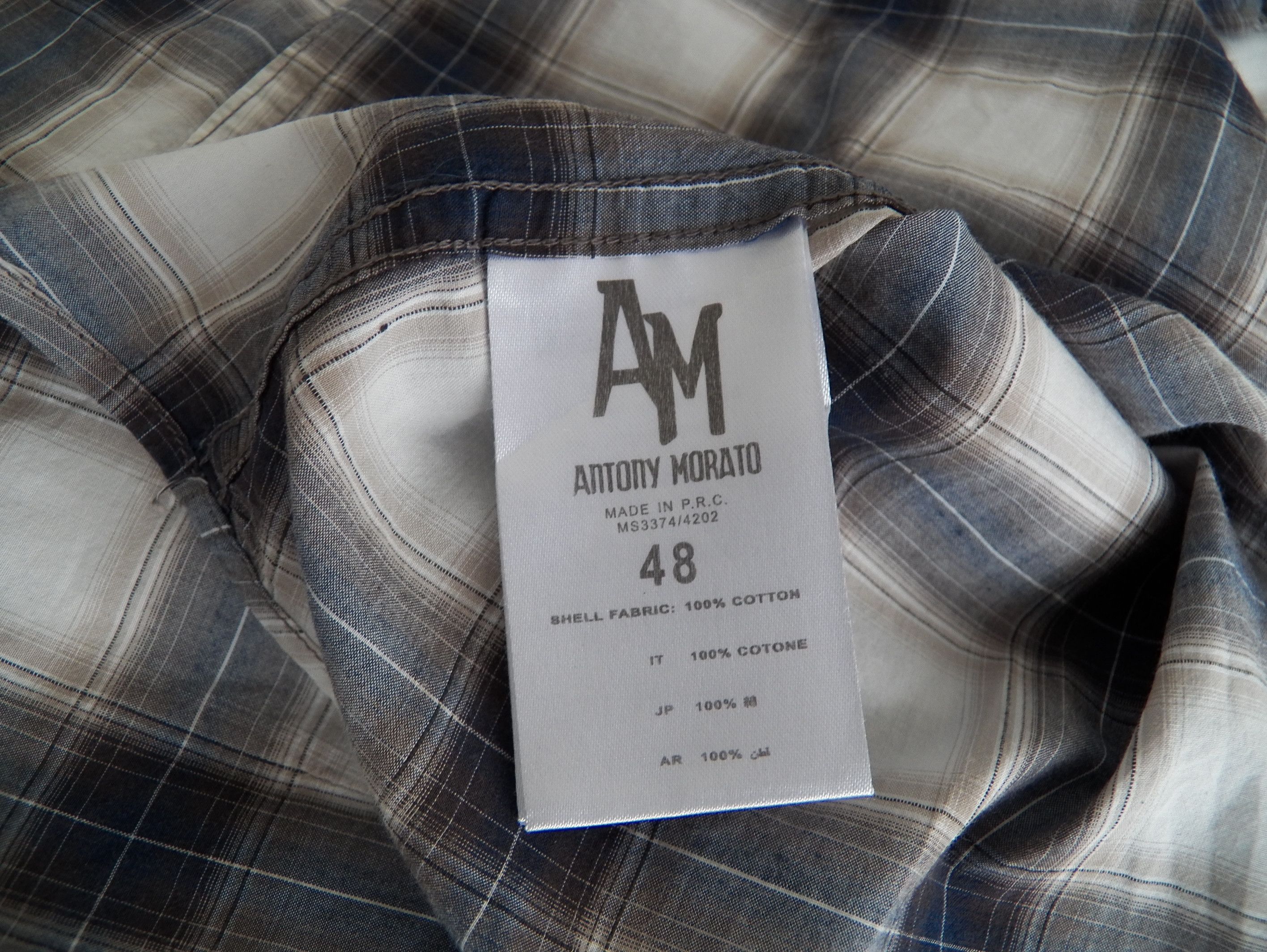 Antony Morato Antony Morato Mens Shirt Size 48 S-M? multi check cotton Size US M / EU 48-50 / 2 - 5 Thumbnail