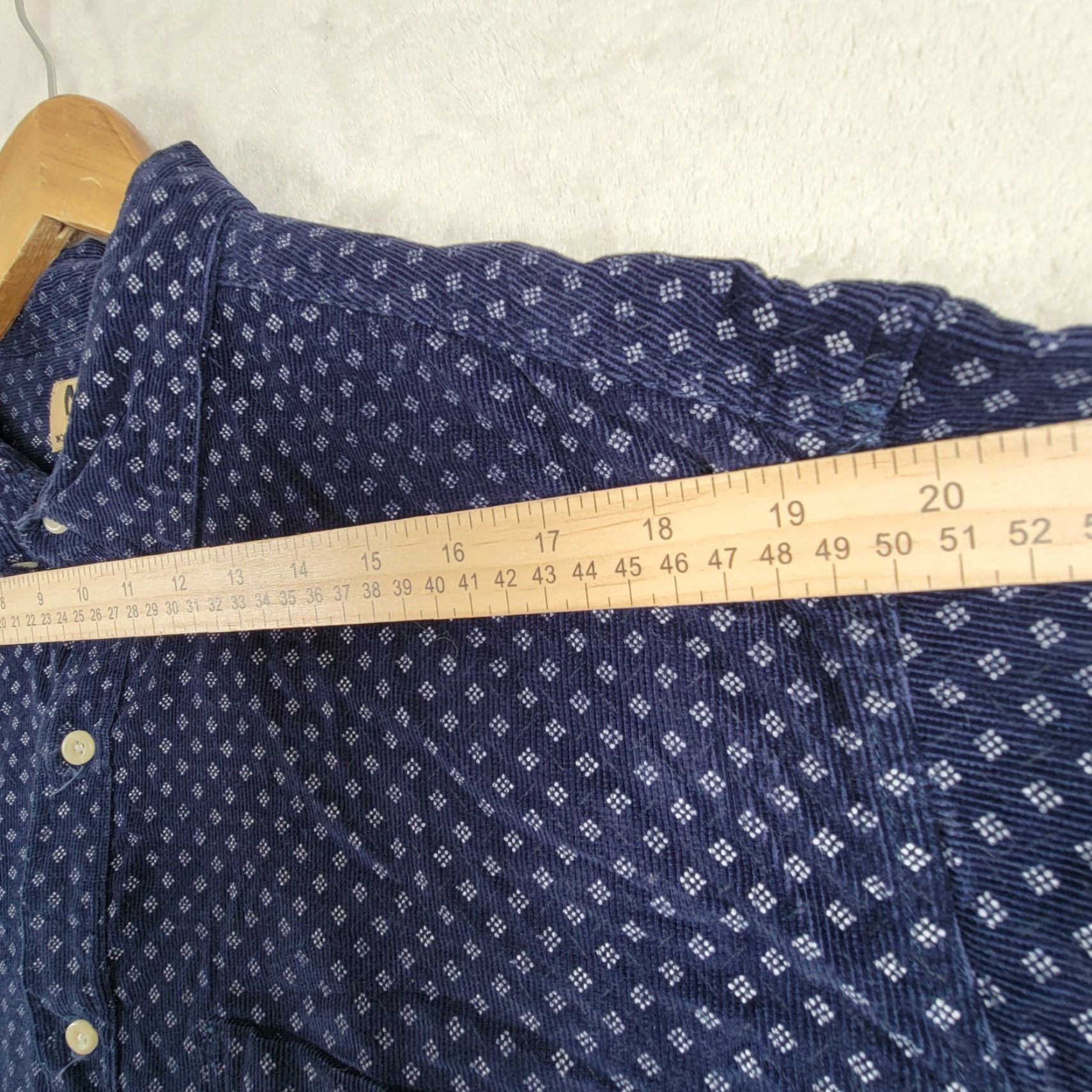 Vintage Northwest Territory Shirt Mens Large Blue Long Sleeve Button Down Diamond Print Size US L / EU 52-54 / 3 - 6 Thumbnail