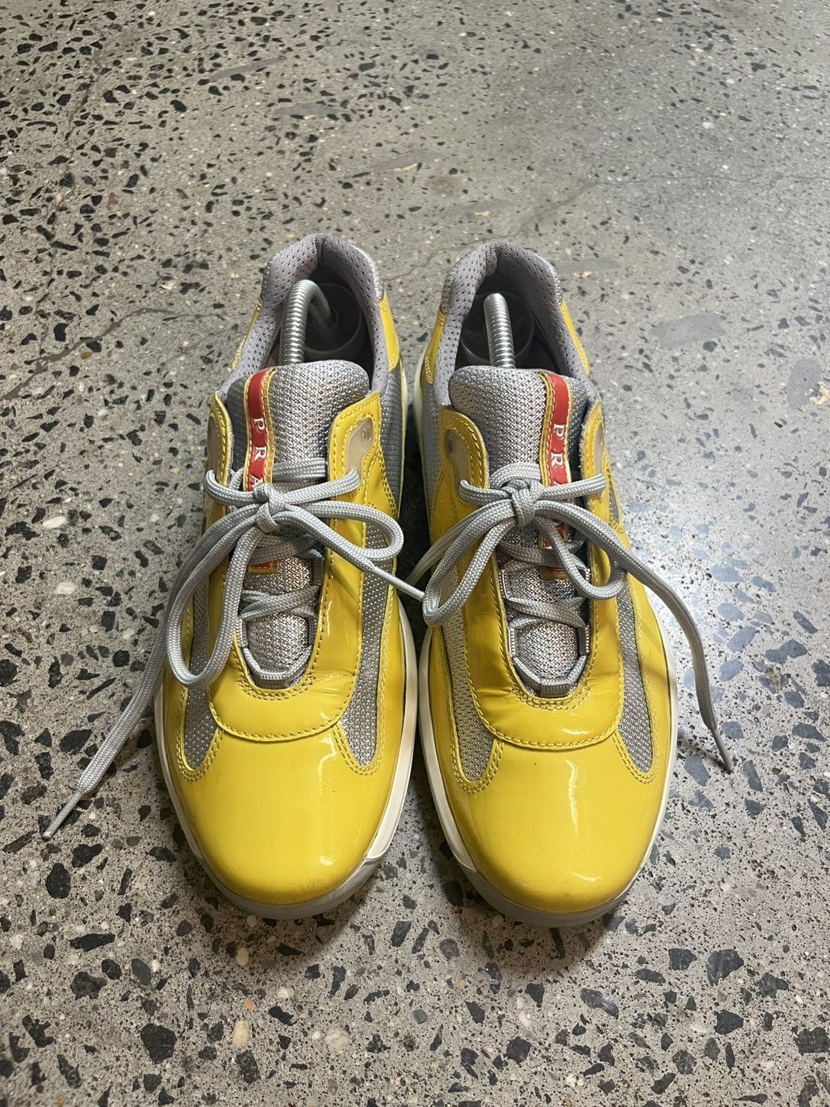 Prada Prada Americas Cup Yellow Patent Leather Size US 6 / EU 39 - 1 Thumbnail