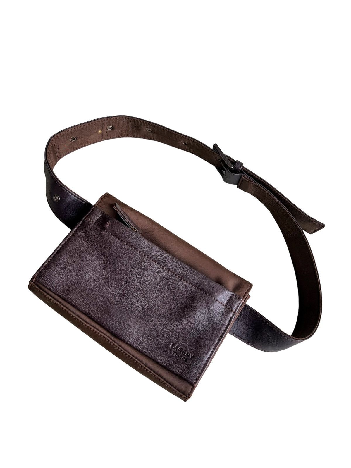 Yohji Yamamoto Yohji Yamamoto Y'saccs Leather Nylon Crossbody Tactical Bag Size ONE SIZE - 2 Thumbnail