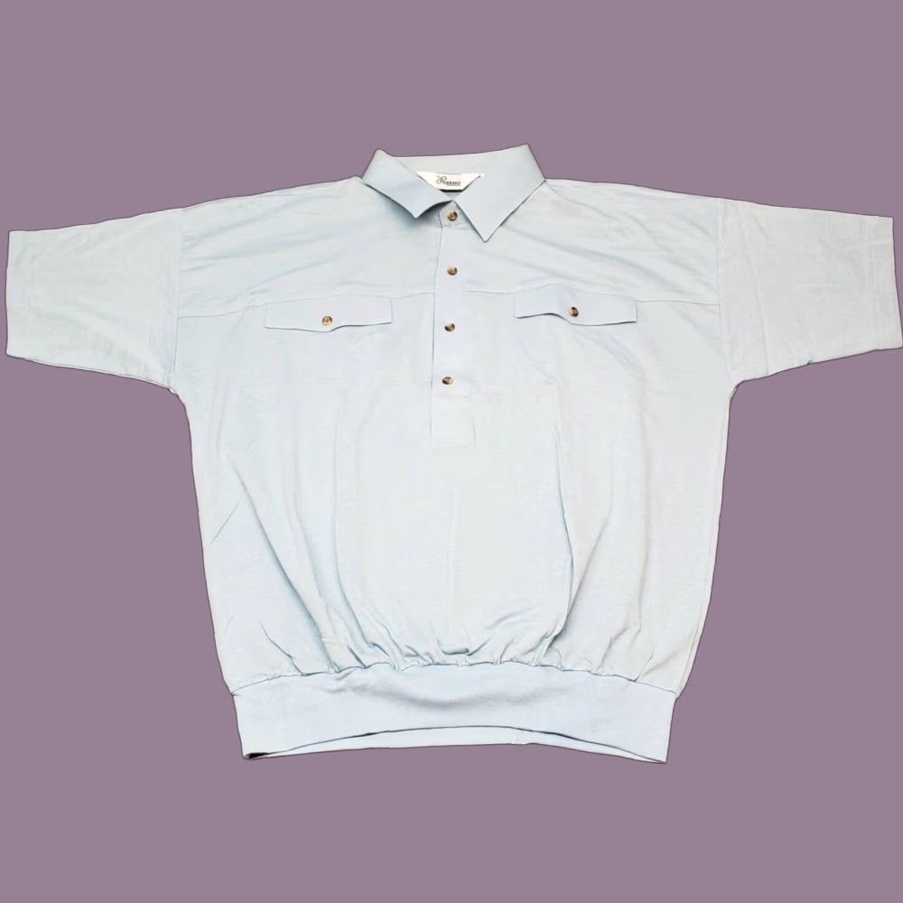 Haband HABAND Golf Polo Shirt Mens XL Blue Short Sleeve Collared Button Pockets Activewear Size US XL / EU 56 / 4 - 1 Thumbnail