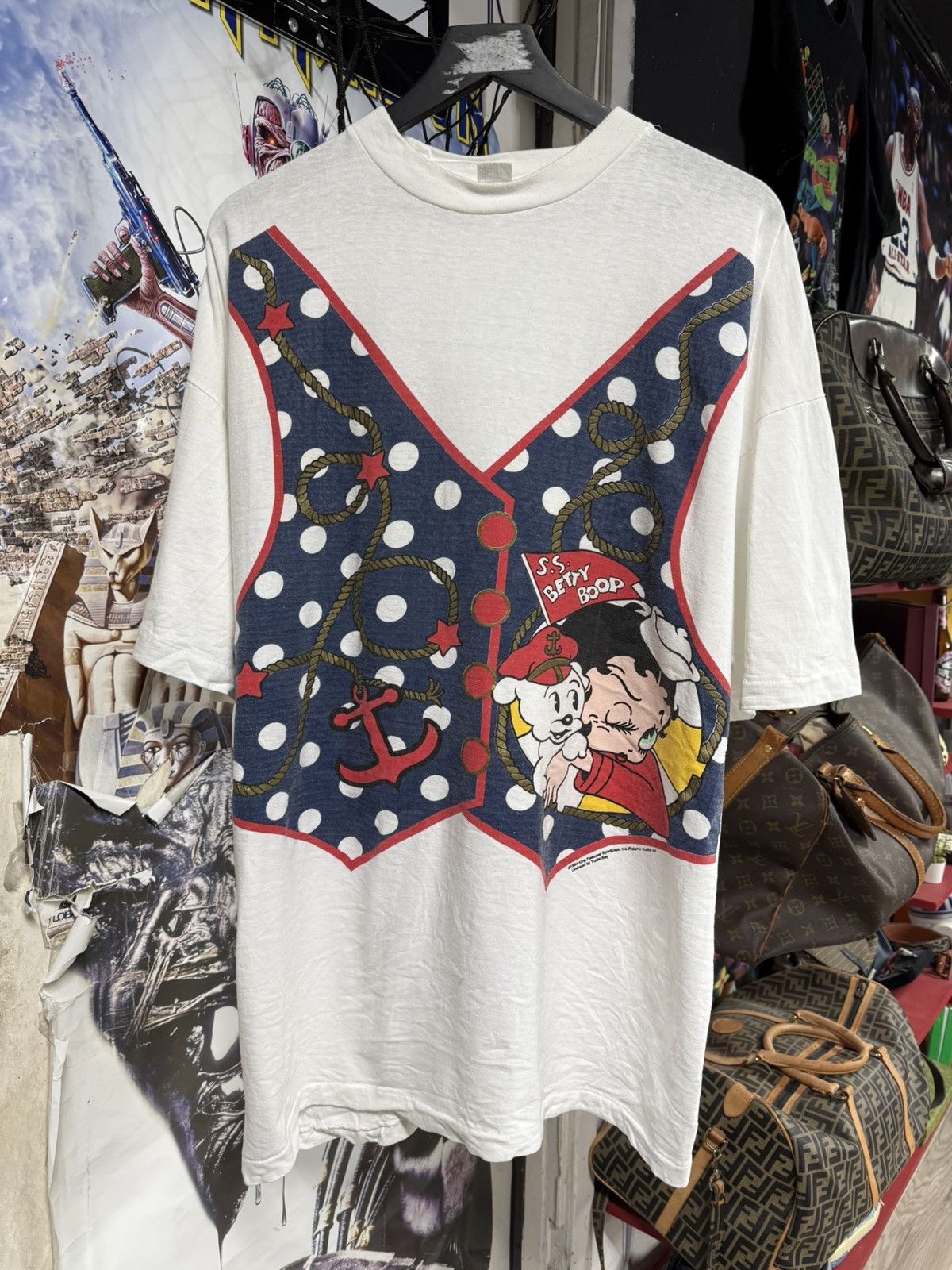 Vintage Vintage 90’s Betty Boop Sailor Cartoon T-Shirt Size 2XL Size US XXL / EU 58 / 5 - 7 Thumbnail