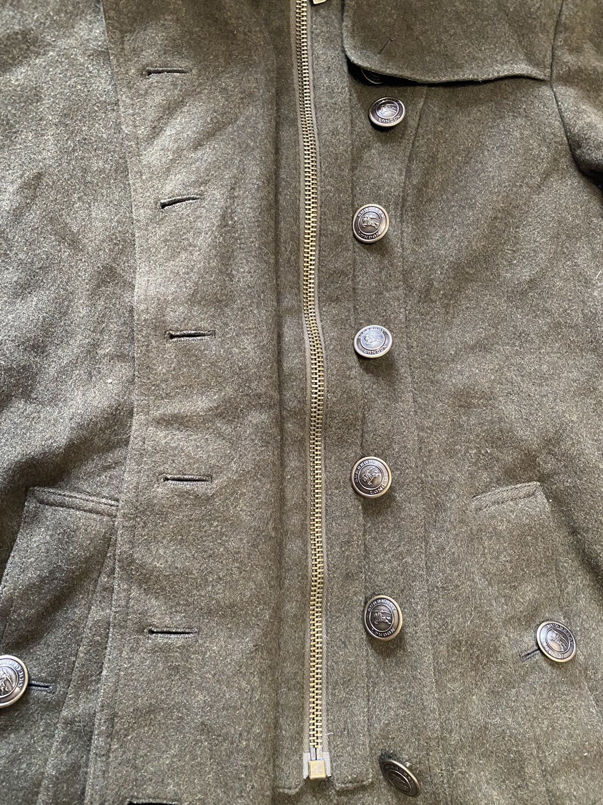 Burberry Burberry London Khaki Wool & Cashmere Trench Coat Size XS / US 0-2 / IT 36-38 - 7 Thumbnail