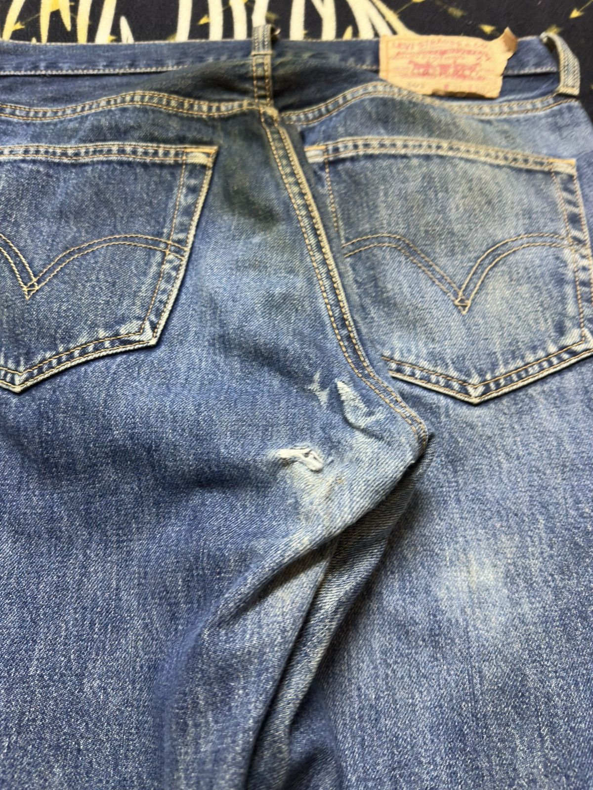 Levi's Vintage Clothing Vintage Levi’s 501 Faded Ripped Distressed Denim Size US 30 / EU 46 - 6 Thumbnail