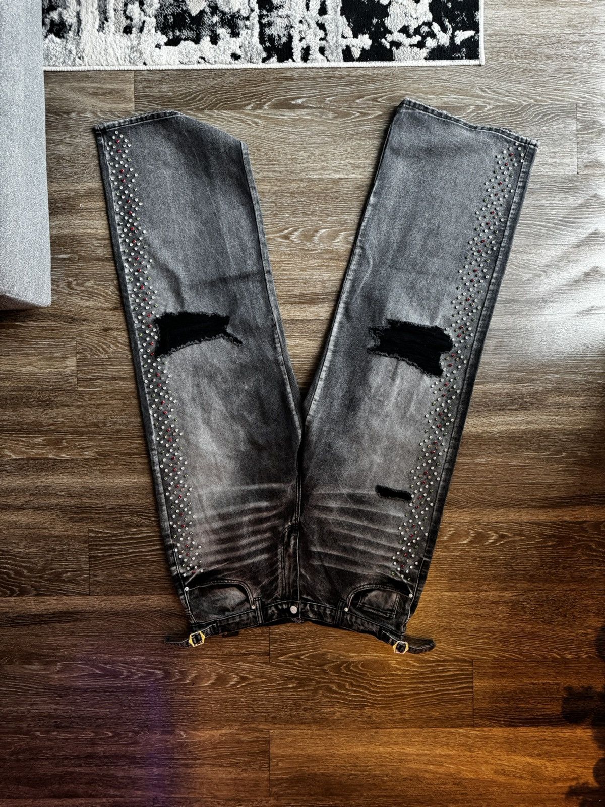 HMDD HMDD 'CRYSTAL H-STAR' BLACK JEANS size XL Size US 36 / EU 52 - 3 Thumbnail