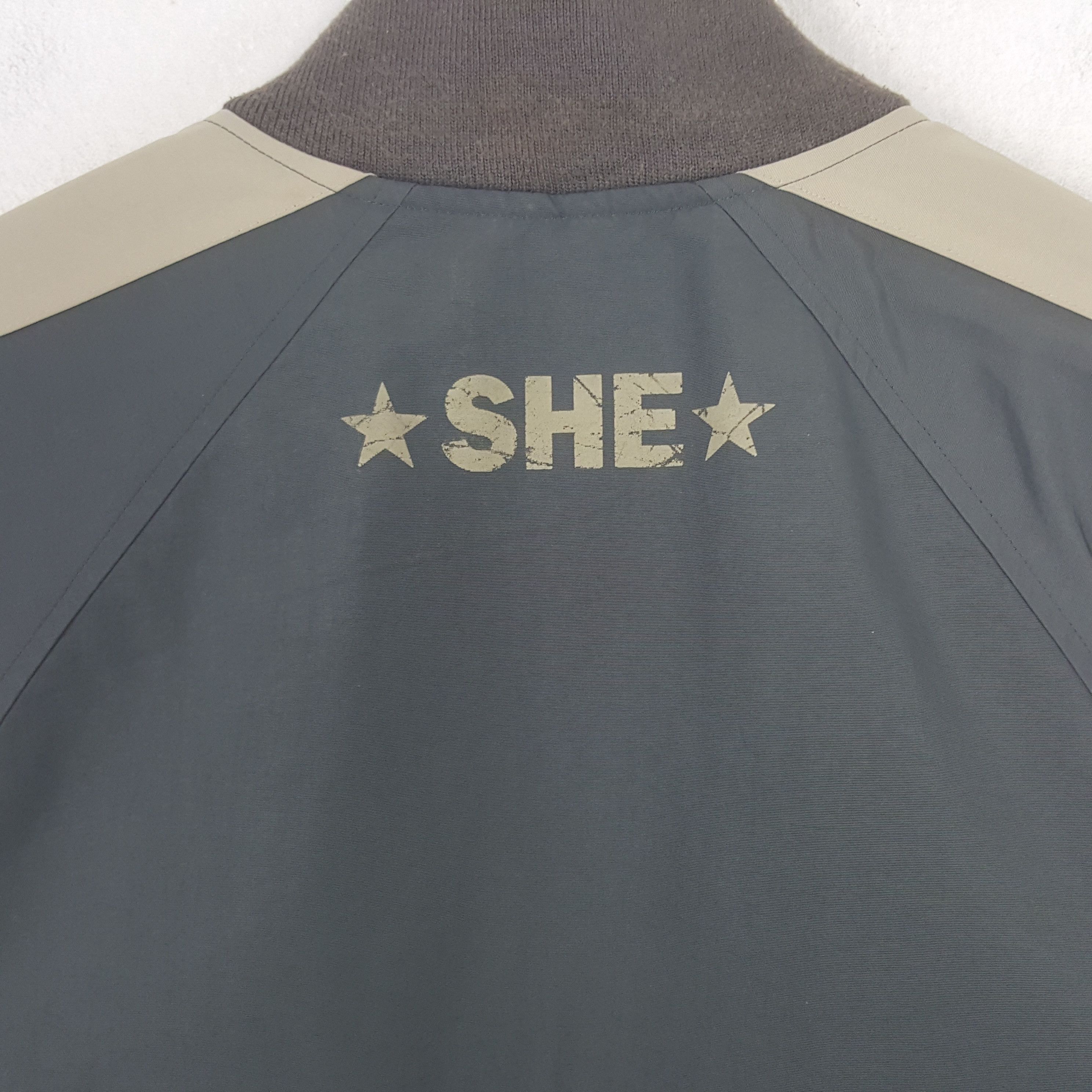 Japanese Brand Vintage SHE Over The Stripes Zipper Jacket Size US S / EU 44-46 / 1 - 4 Thumbnail