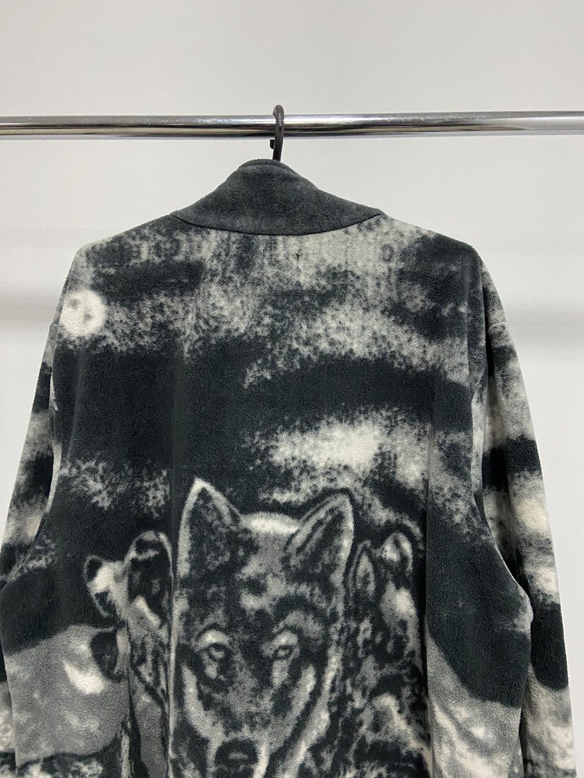 Japanese Brand × Vintage Wolves 🐺 Fleece Jacket Warm Vintage Zip Overprint Size US XL / EU 56 / 4 - 4 Thumbnail