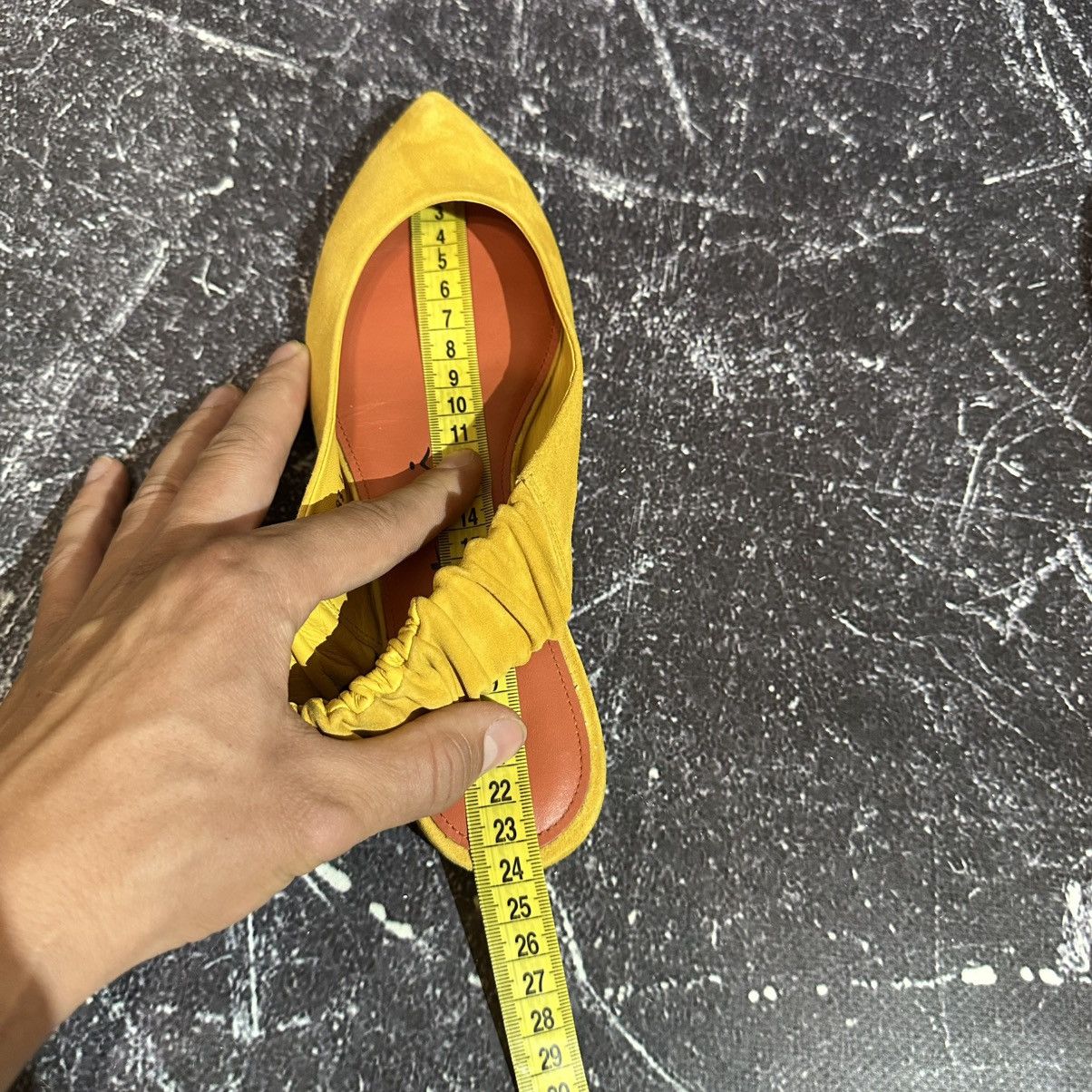 Santoni SANTONI - Women’s Yellow Ballet Suede Flats Size 37 Size US 7 / IT 37 - 14 Thumbnail