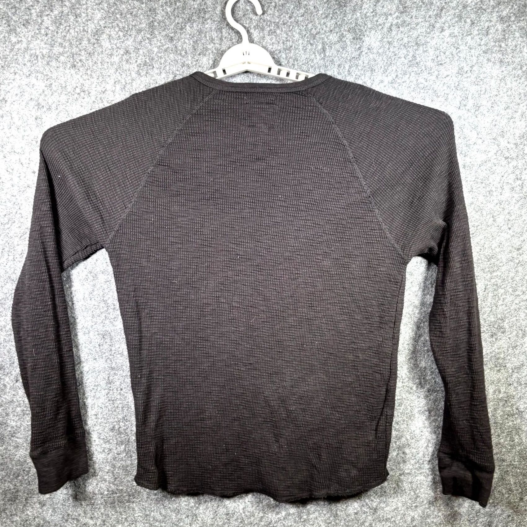 Lucky Brand Lucky Brand Thermal T-Shirt Men’s L Black Waffle Knitted Henley Raglan Sleeve Size US L / EU 52-54 / 3 - 2 Thumbnail