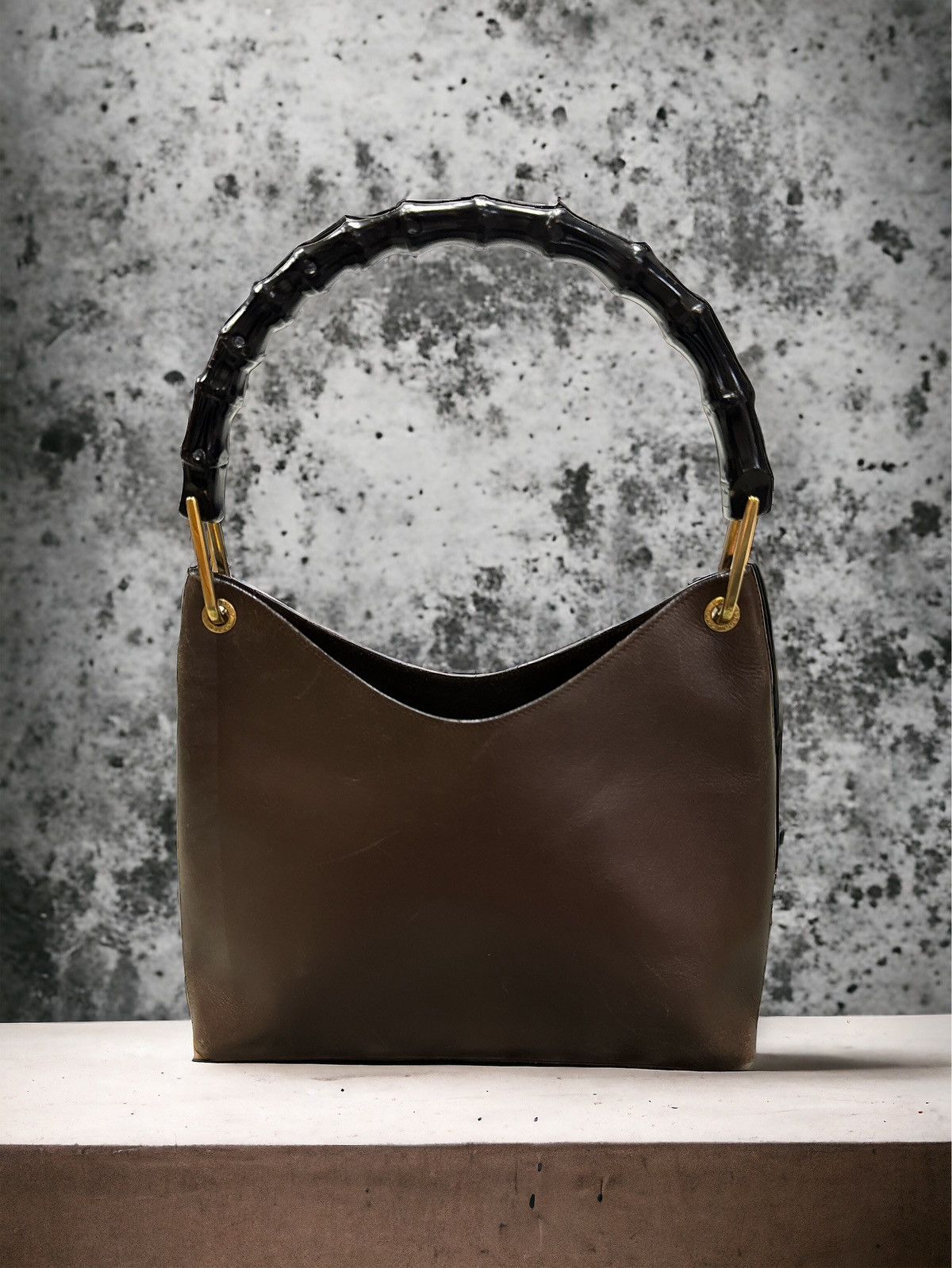 Gucci GUCCI BAMBOO HOBO LEATHER SHOULDER BAG Size ONE SIZE - 2 Thumbnail