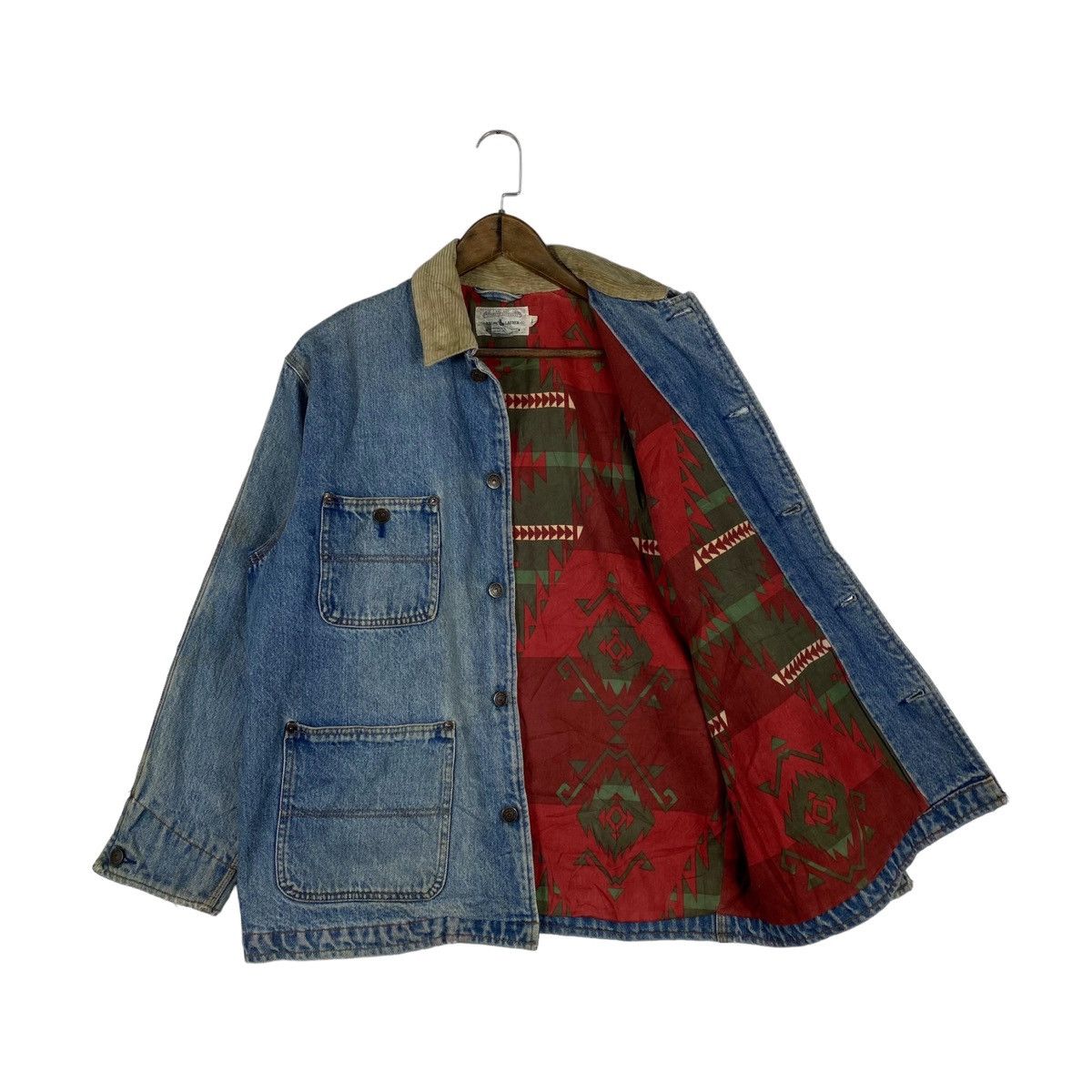 Polo Ralph Lauren × RRL Ralph Lauren × Ralph Lauren Vintage Polo Ralph Laurent Aztec Lined Jacket Size US L / EU 52-54 / 3 - 1 Thumbnail