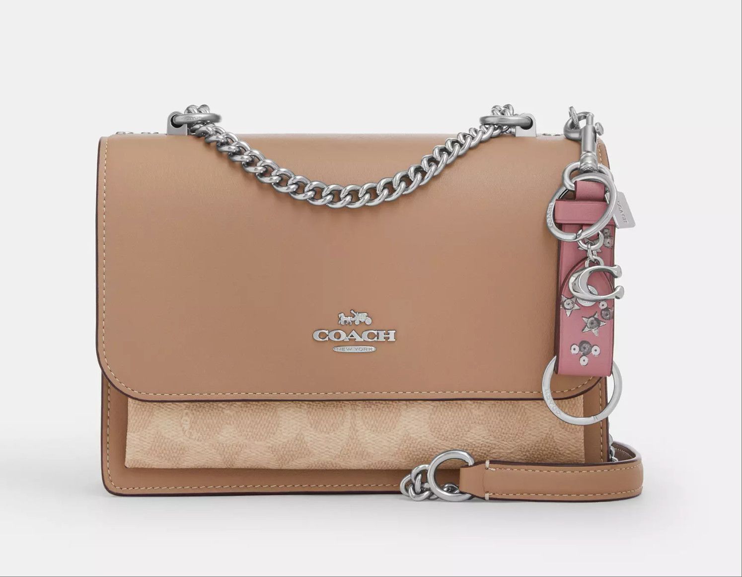 Coach Trigger Snap Bag Charm With Star Print CCF03 Size ONE SIZE - 3 Thumbnail